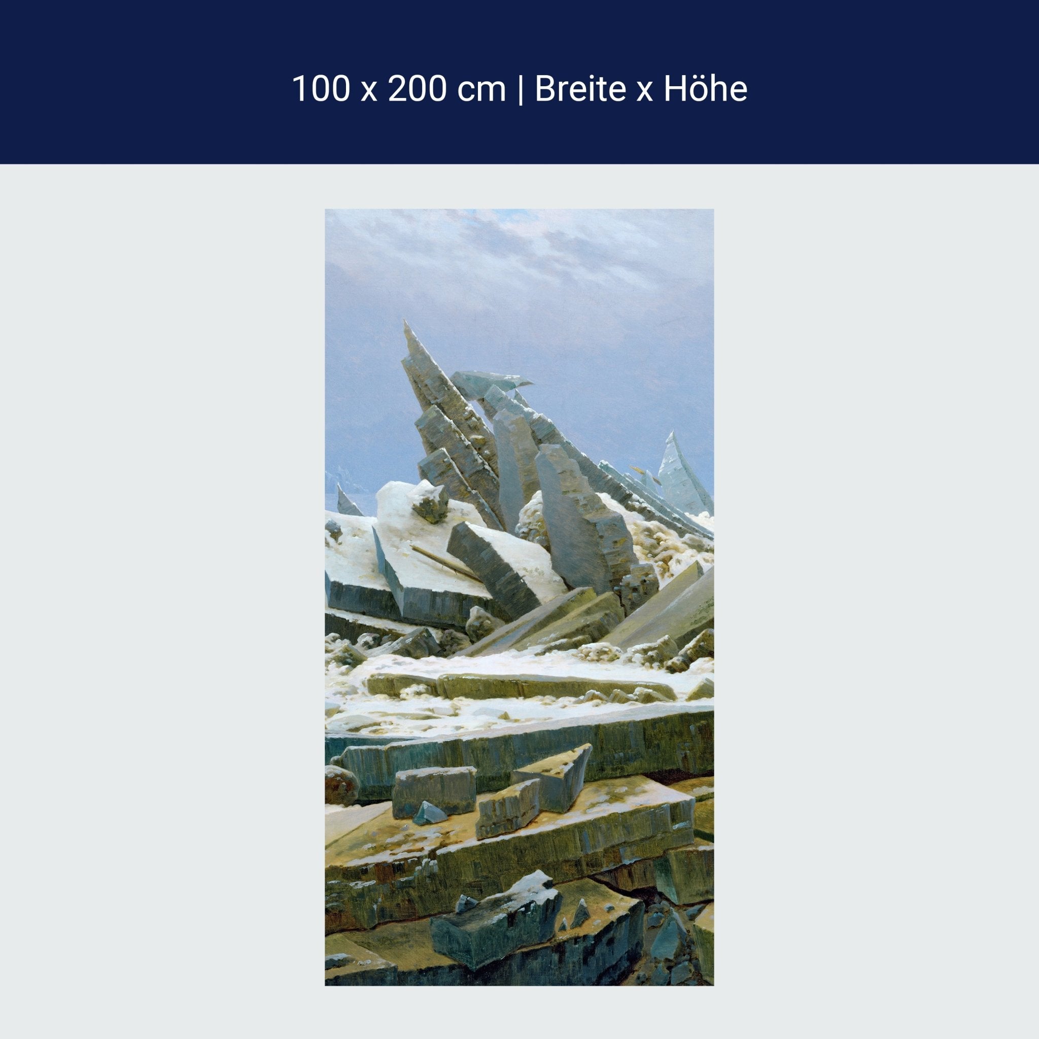 Türtapete Eislandschaft Caspar David Friedrich M1542 Türtapete Eislandschaft Caspar David Friedrich M1542