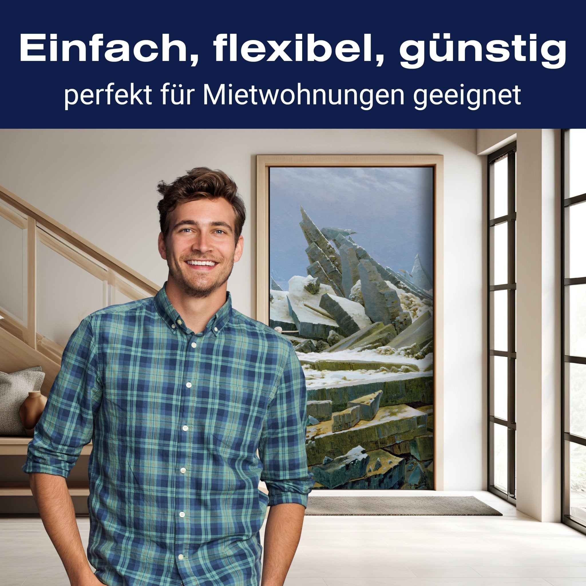 Türtapete Eislandschaft Caspar David Friedrich M1542 - Bild 3 Türtapete Eislandschaft Caspar David Friedrich M1542 - Bild 3