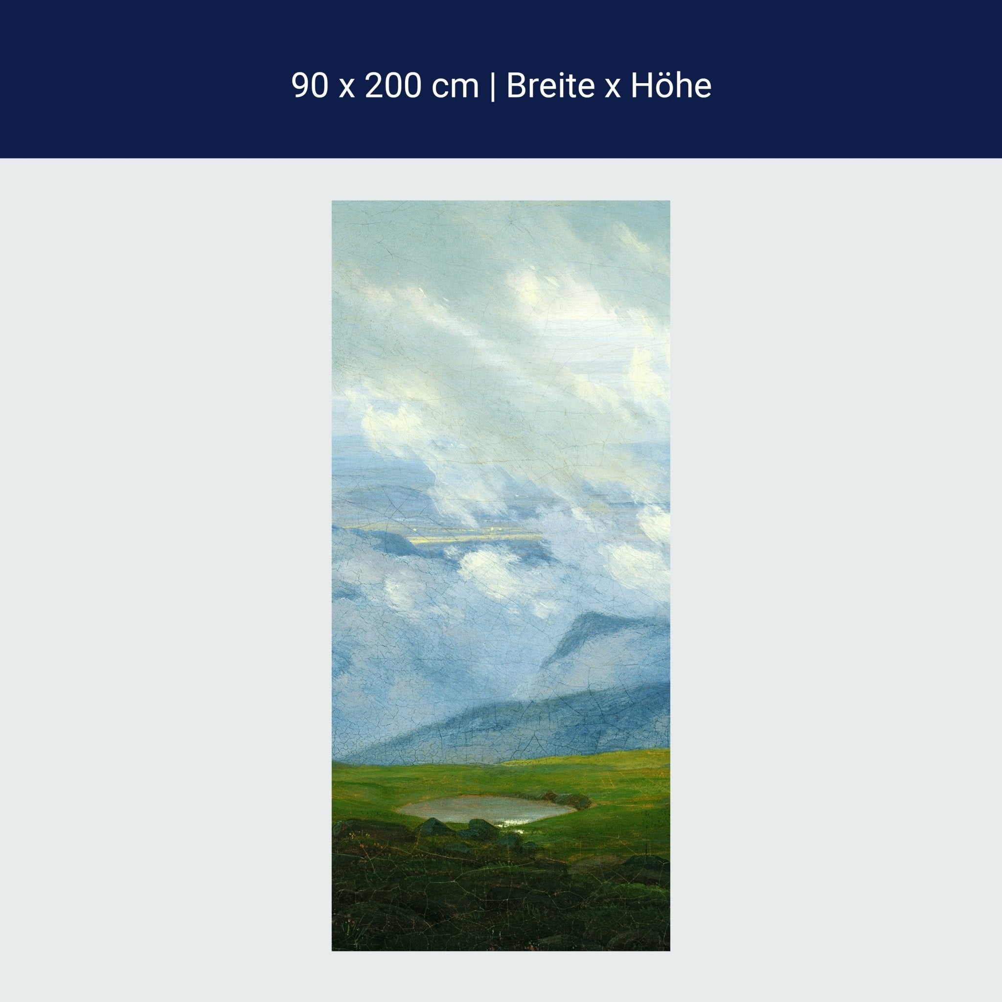 Türtapete Himmel über den Bergen Caspar David Friedrich M1543 Türtapete Himmel über den Bergen Caspar David Friedrich M1543