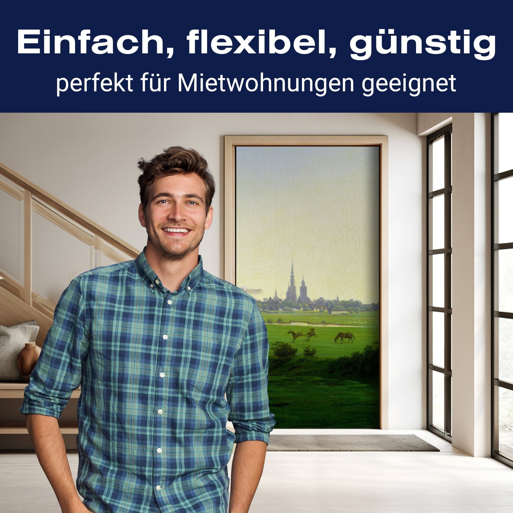 Türtapete Greifswalder Weiden Caspar David Friedrich M1544 - Bild 3 Türtapete Greifswalder Weiden Caspar David Friedrich M1544 - Bild 3