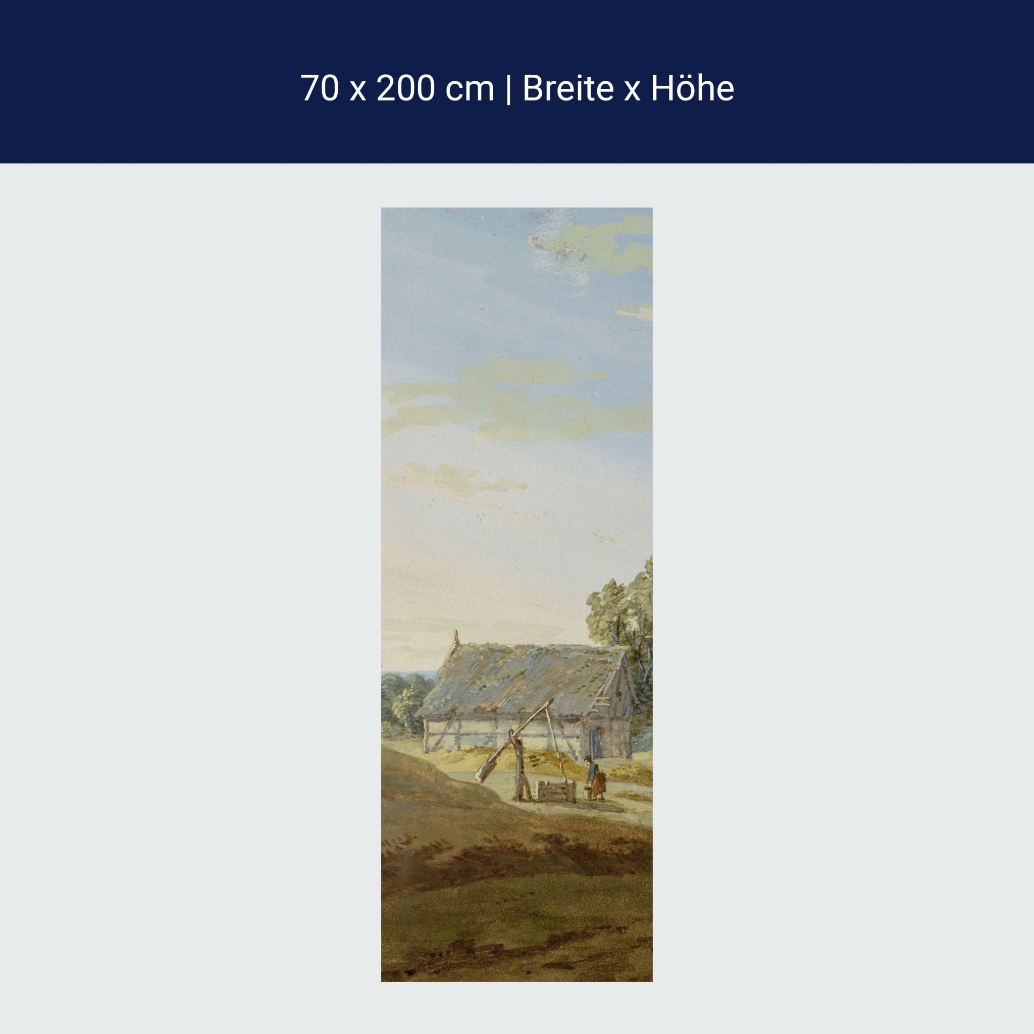 Türtapete Hütte mit Brunnen Caspar David Friedrich M1545 Türtapete Hütte mit Brunnen Caspar David Friedrich M1545