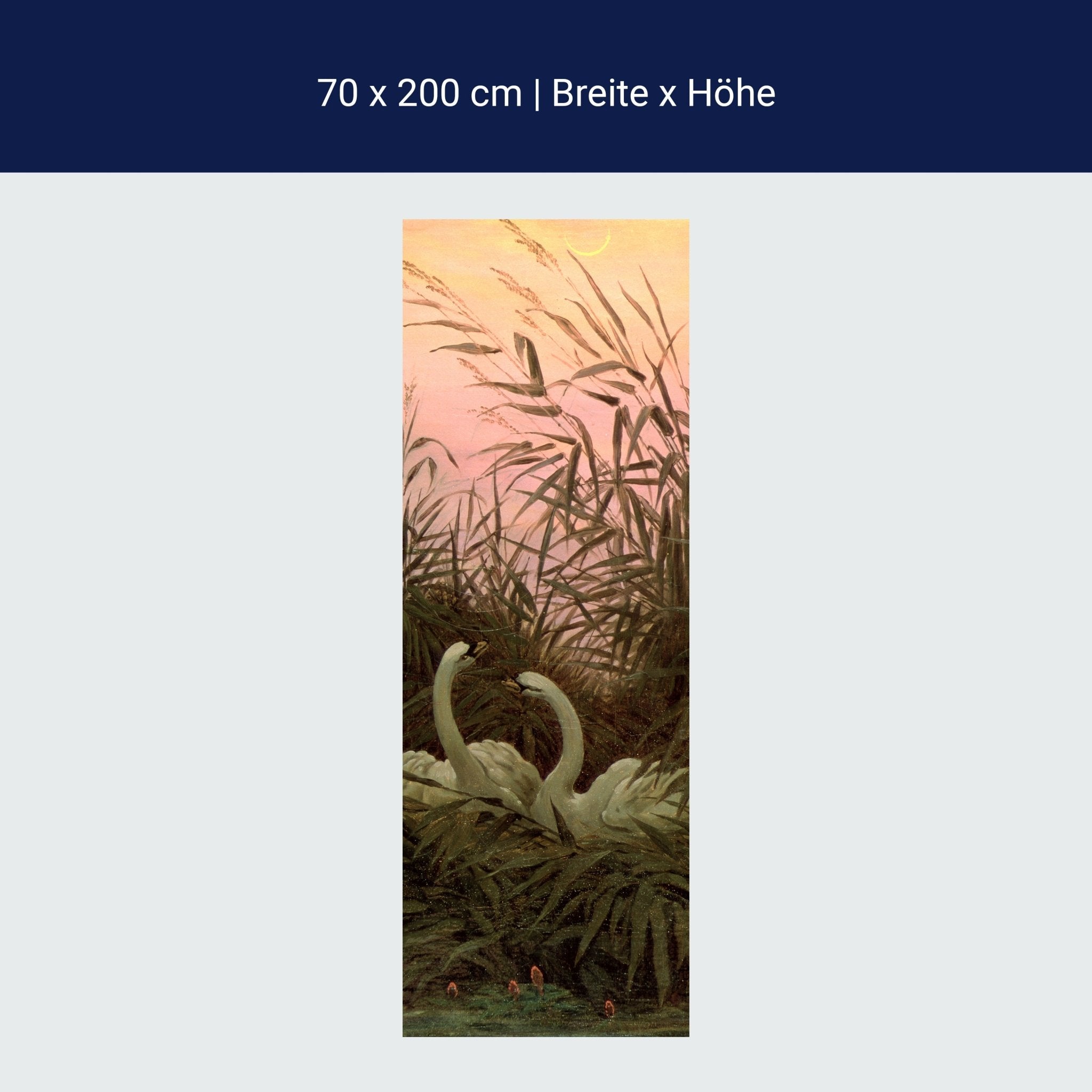 Türtapete Schwäne im Schilf Caspar David Friedrich M1546 Türtapete Schwäne im Schilf Caspar David Friedrich M1546