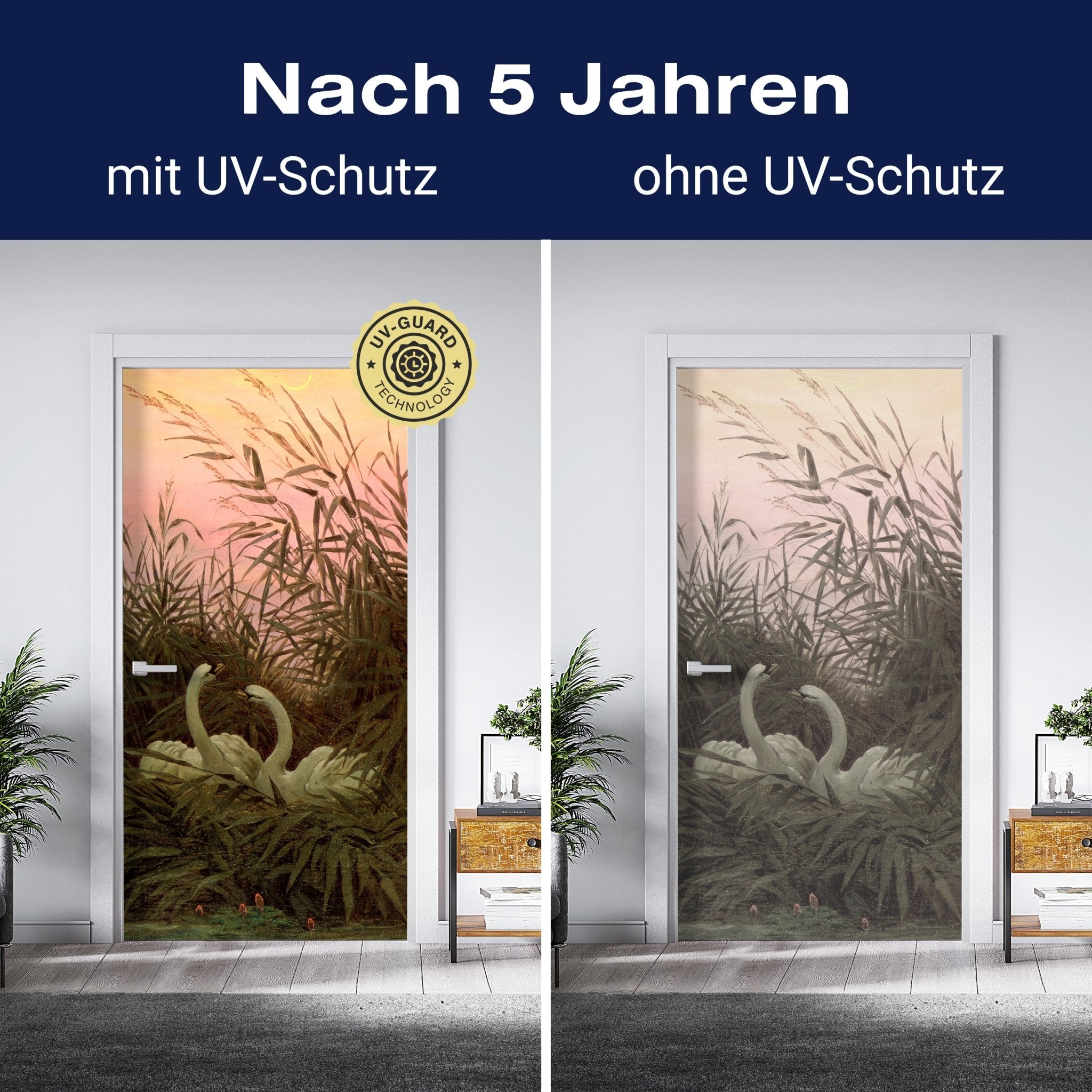 Türtapete Schwäne im Schilf Caspar David Friedrich M1546 - Bild 4 Türtapete Schwäne im Schilf Caspar David Friedrich M1546 - Bild 4