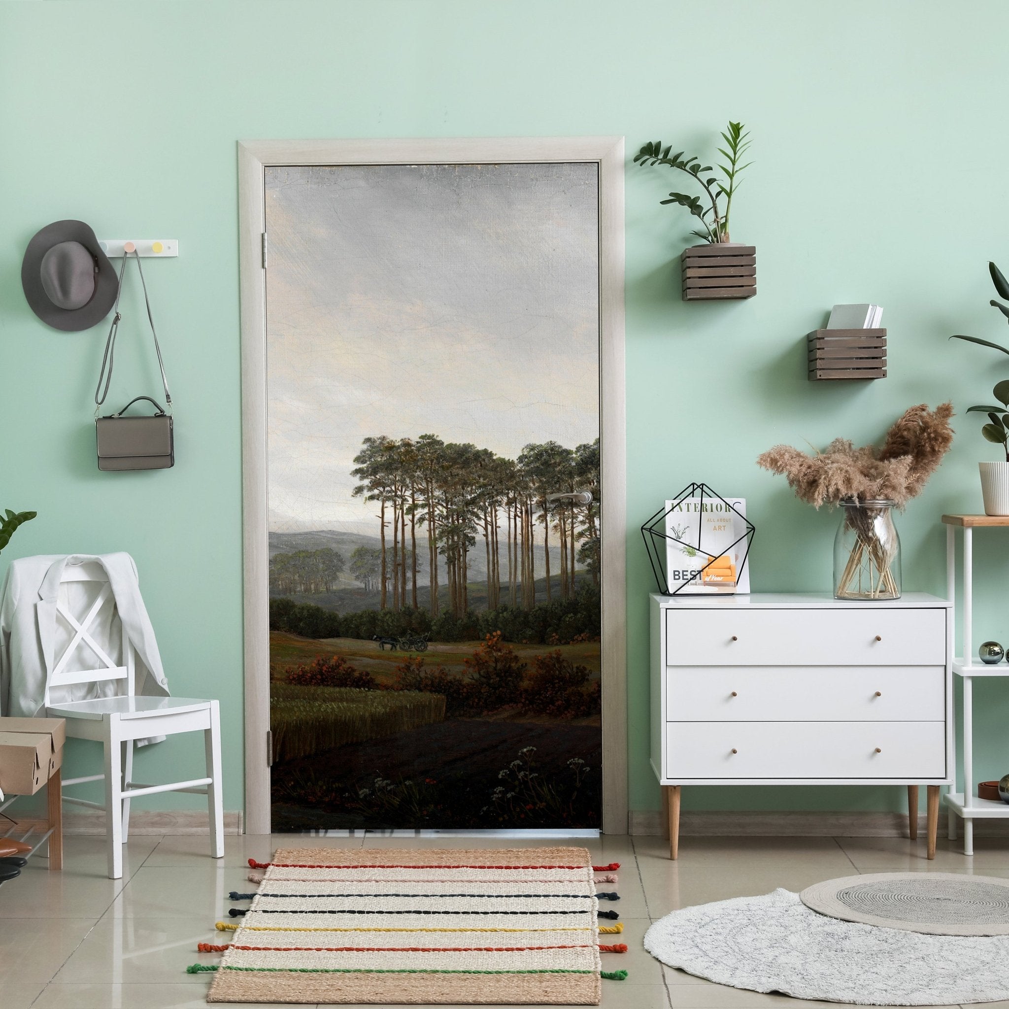 Türtapete Baumgruppe Caspar David Friedrich M1548 - Bild 1 Türtapete Baumgruppe Caspar David Friedrich M1548 - Bild 1