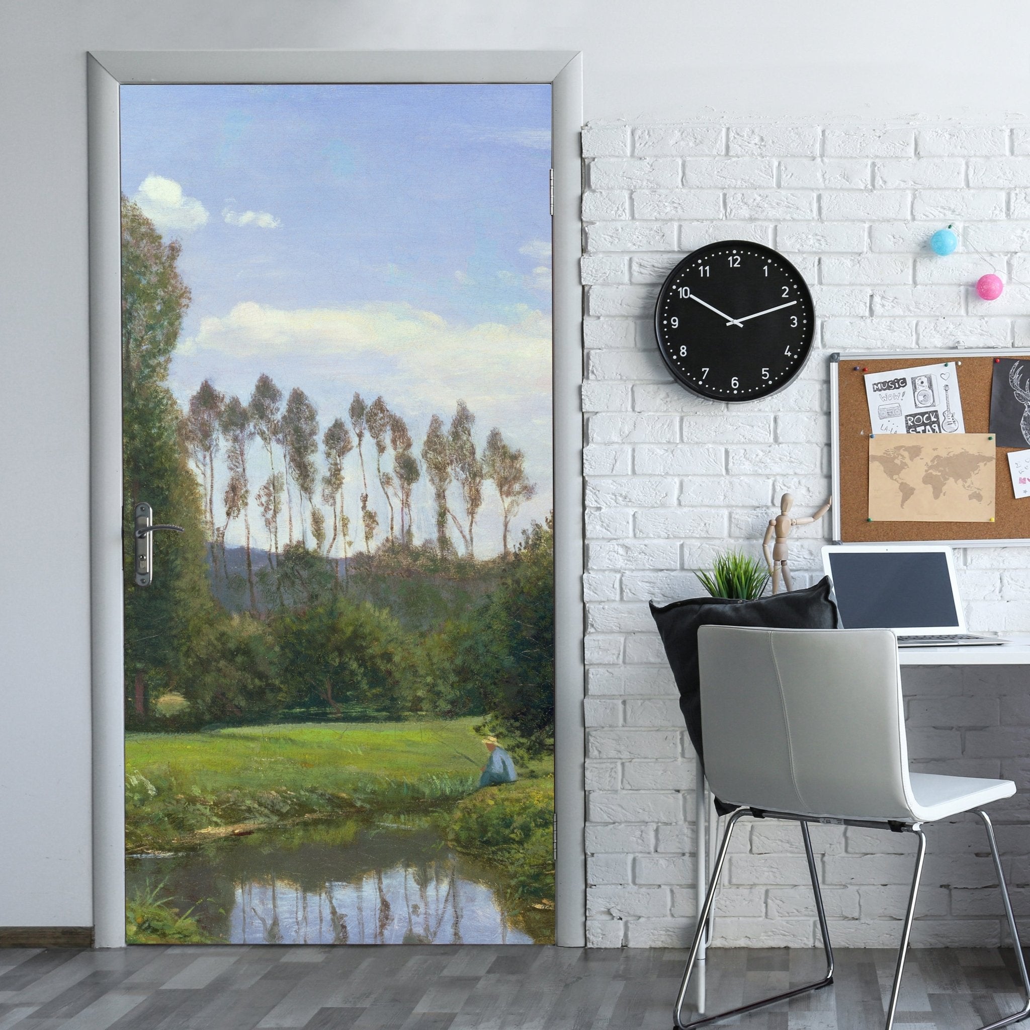 Türtapete View at Rouelles, Claude Monet M1550 - Bild 1 Türtapete View at Rouelles, Claude Monet M1550 - Bild 1