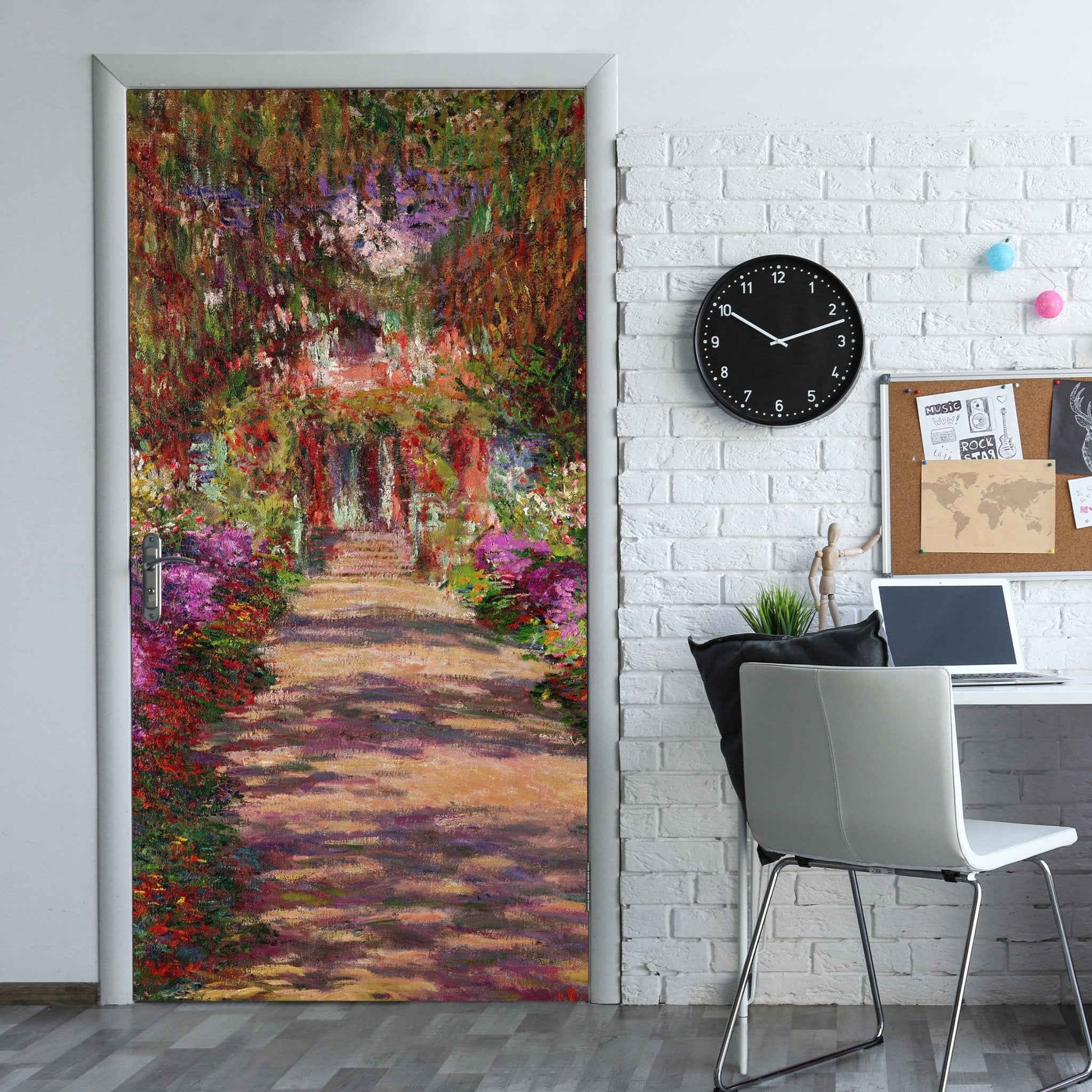 Türtapete A Pathway in Monet's Garden, Giverny, Claude Monet M1552 - Bild 1 Türtapete A Pathway in Monet's Garden, Giverny, Claude Monet M1552 - Bild 1