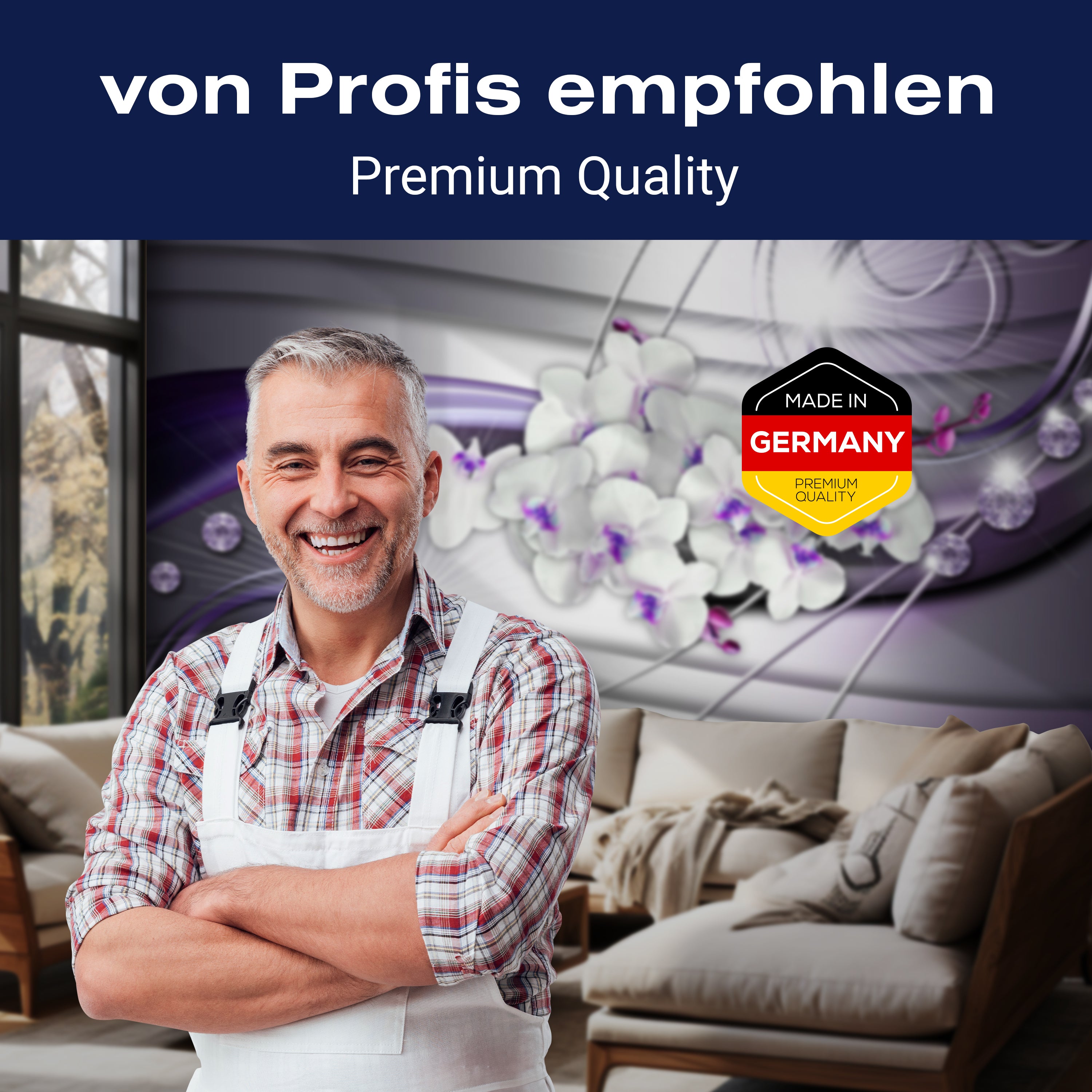 Fototapete Orchidee Diamanten Lila M1666 - Bild 5 Fototapete Orchidee Diamanten Lila M1666 - Bild 5