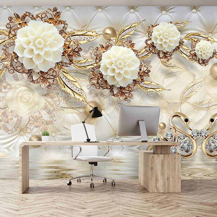 Fototapete Blumen Diamanten Luxuriös M1815 - Bild 1 Fototapete Blumen Diamanten Luxuriös M1815 - Bild 1