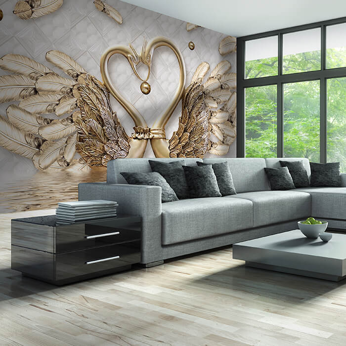 Fototapete Goldener Schwan Edel M1831 - Bild 1 Fototapete Goldener Schwan Edel M1831 - Bild 1