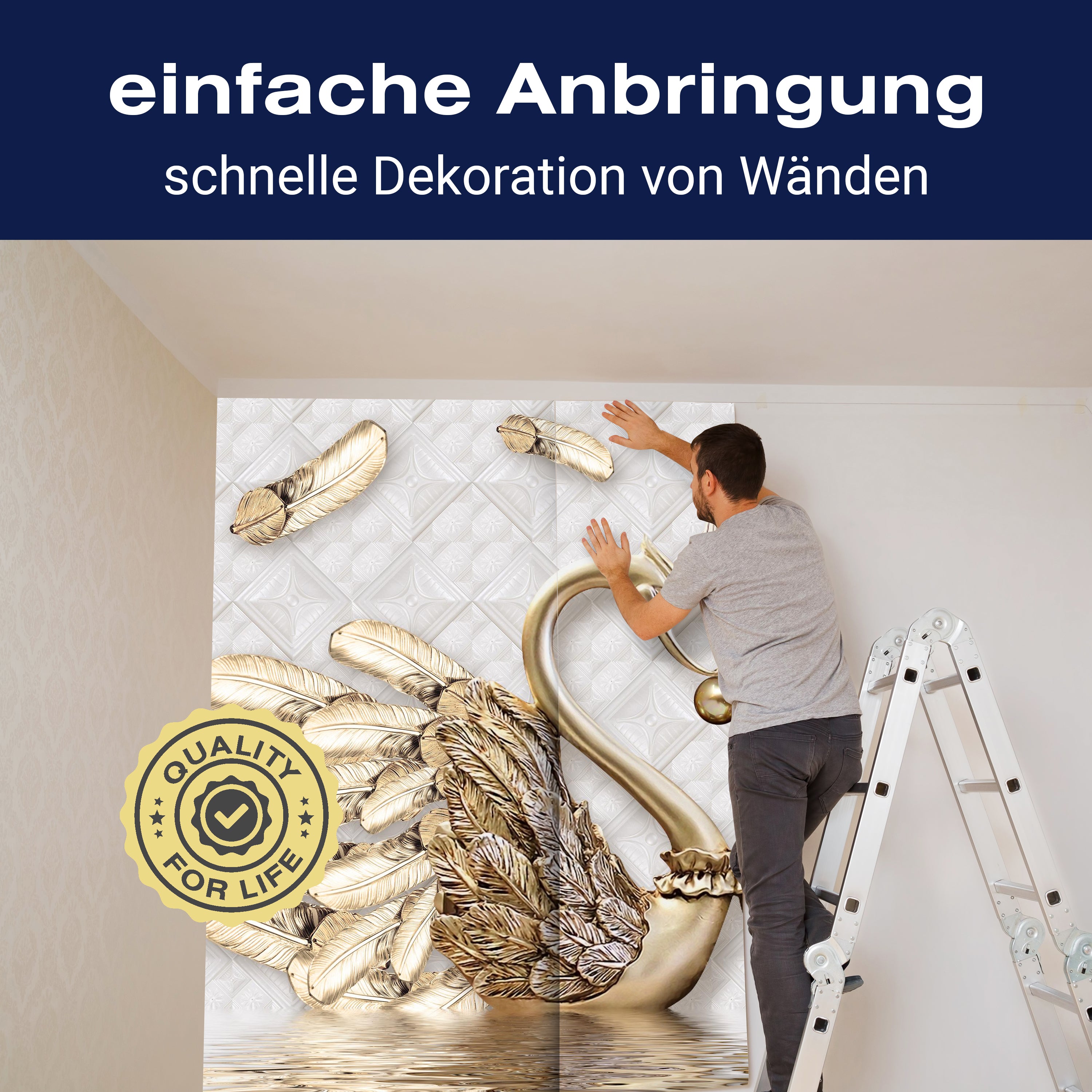 Fototapete Goldener Schwan Edel M1831 - Bild 3 Fototapete Goldener Schwan Edel M1831 - Bild 3