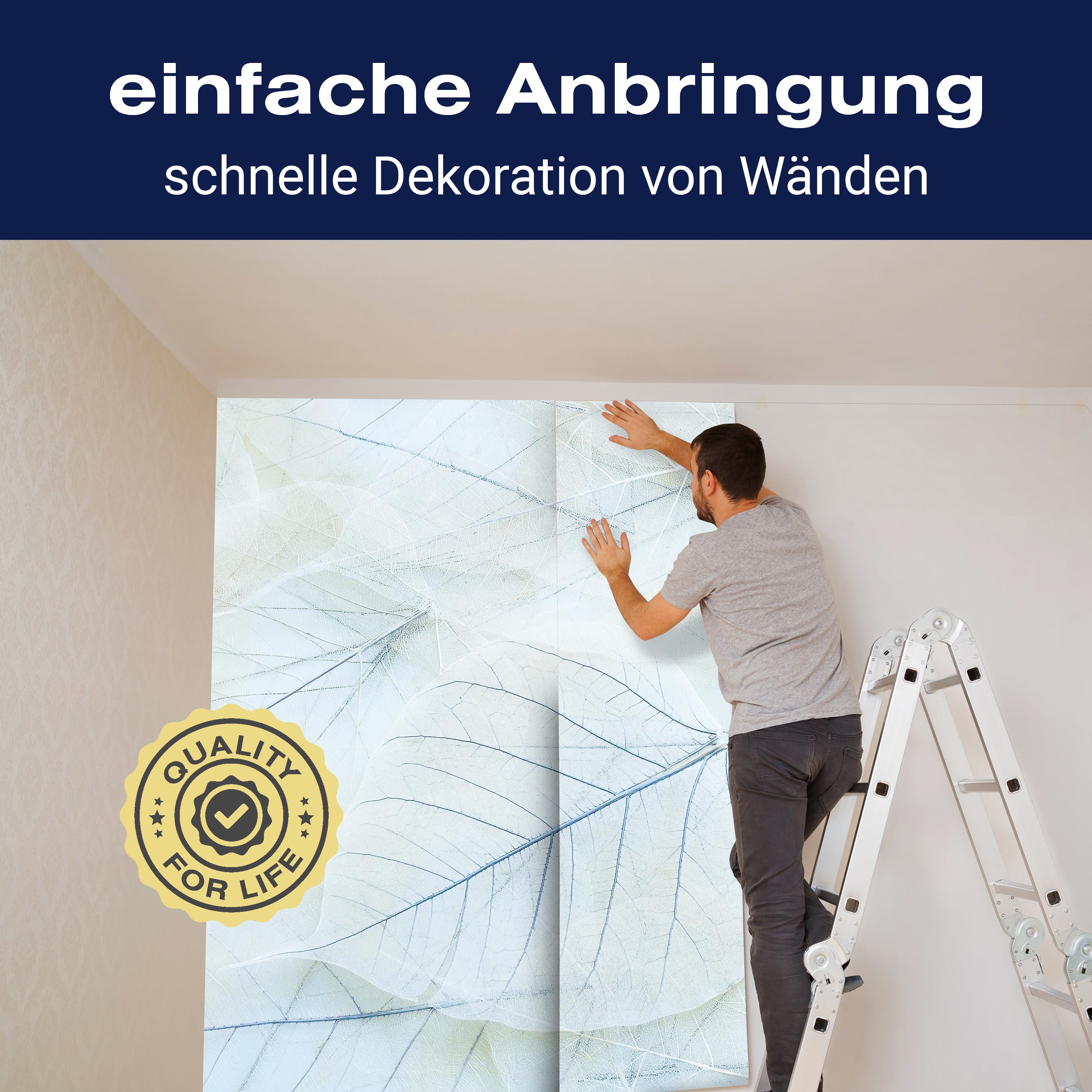 Fototapete Blaue Blätter M1838 - Bild 3 Fototapete Blaue Blätter M1838 - Bild 3