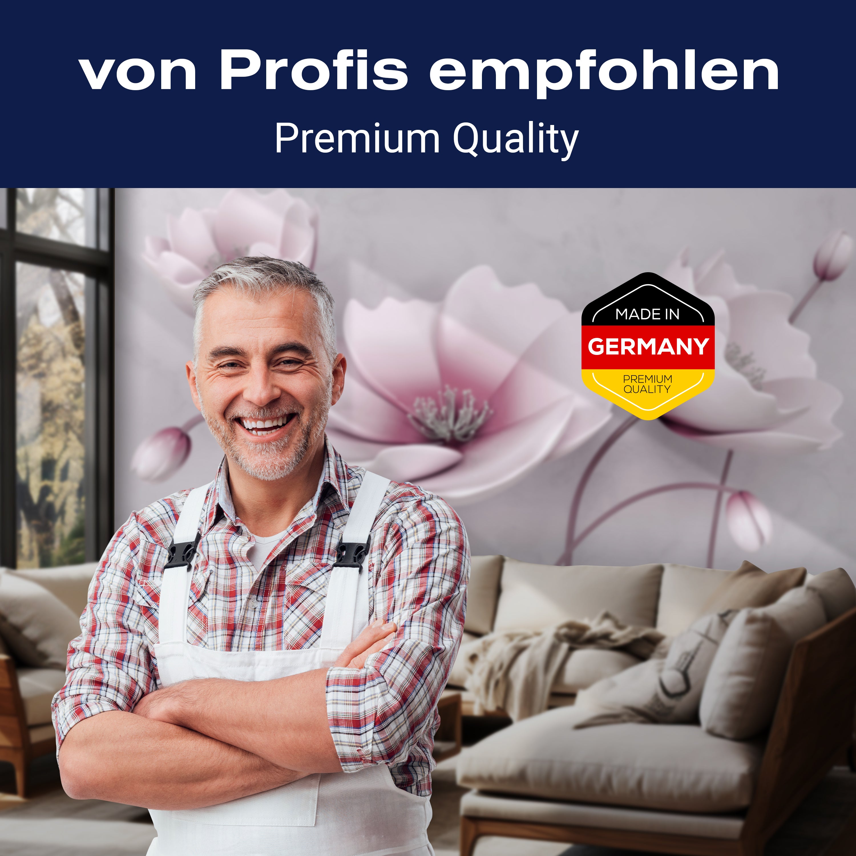 Fototapete Rosa Blumen M1863 - Bild 5 Fototapete Rosa Blumen M1863 - Bild 5