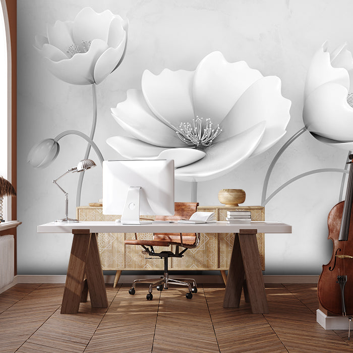 Fototapete Graue Blumen M1865 - Bild 1 Fototapete Graue Blumen M1865 - Bild 1