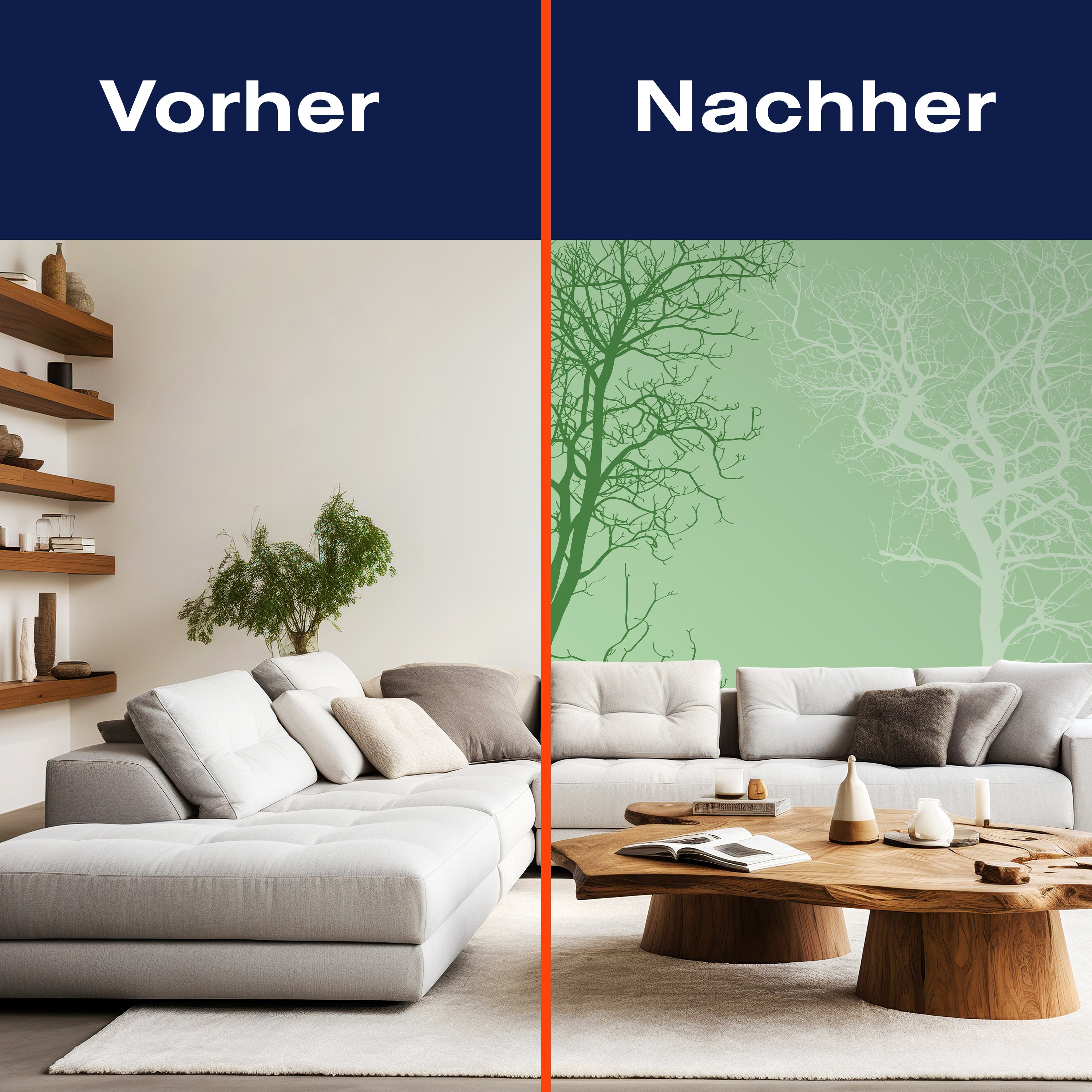 Fototapete Grün Baum Silhouetten M1926 - Bild 9 Fototapete Grün Baum Silhouetten M1926 - Bild 9