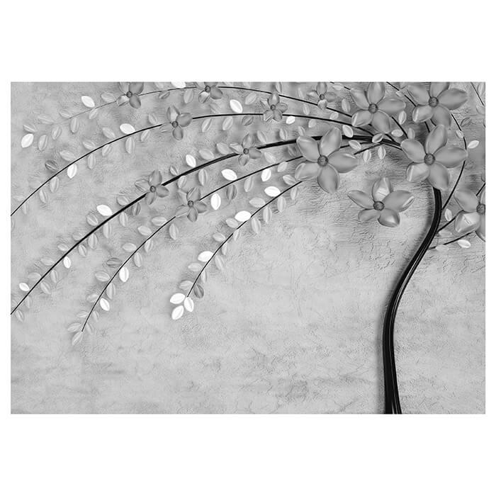Fototapete Blumenbaum grau M2015 - Bild 2 Fototapete Blumenbaum grau M2015 - Bild 2