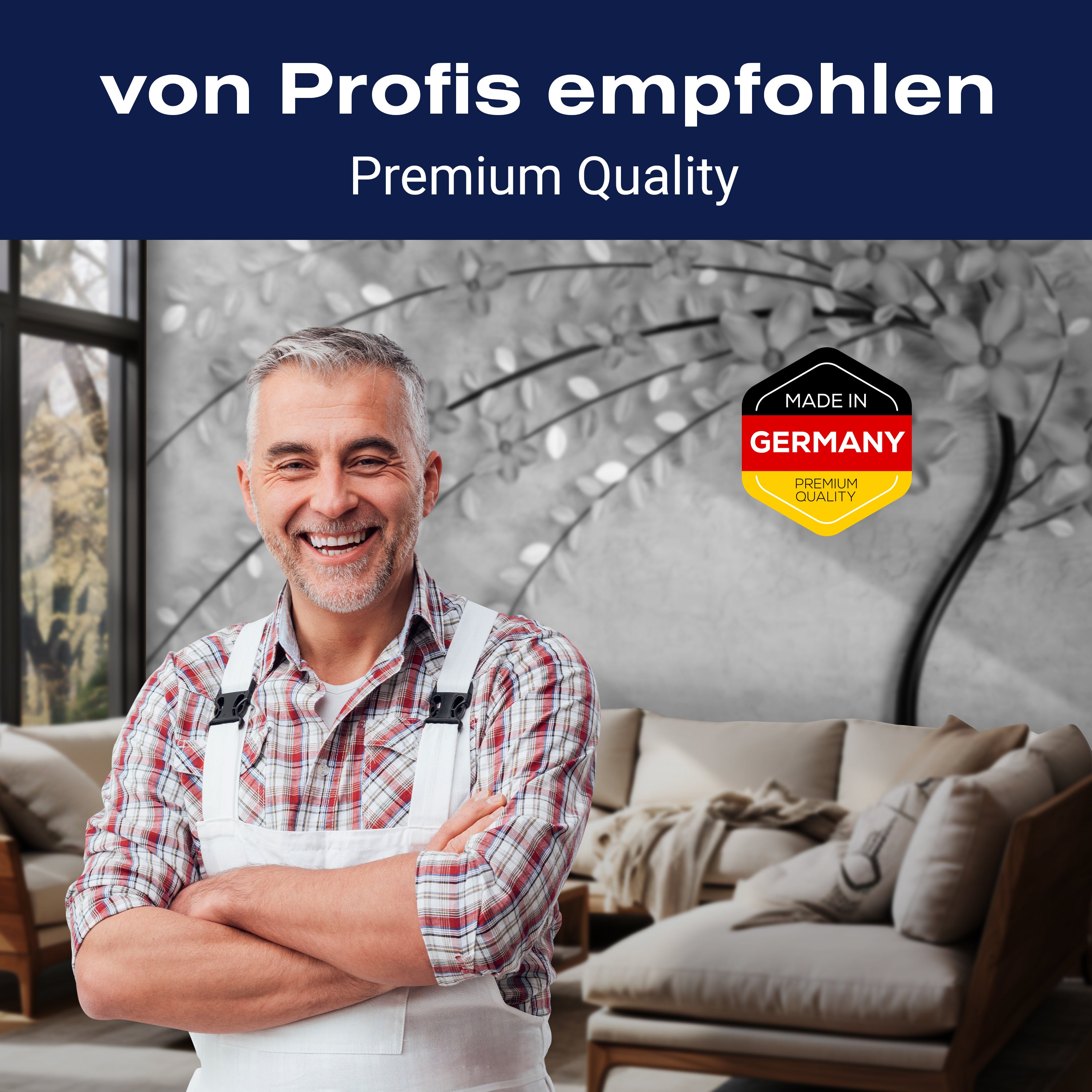 Fototapete Blumenbaum grau M2015 - Bild 5 Fototapete Blumenbaum grau M2015 - Bild 5