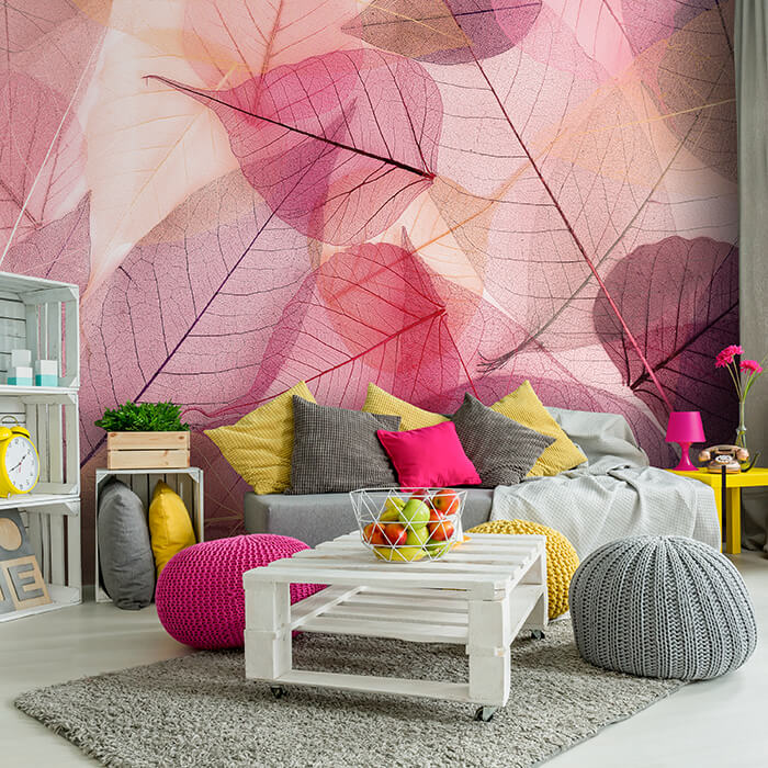 Fototapete Rosa Blätter M2090 - Bild 1 Fototapete Rosa Blätter M2090 - Bild 1