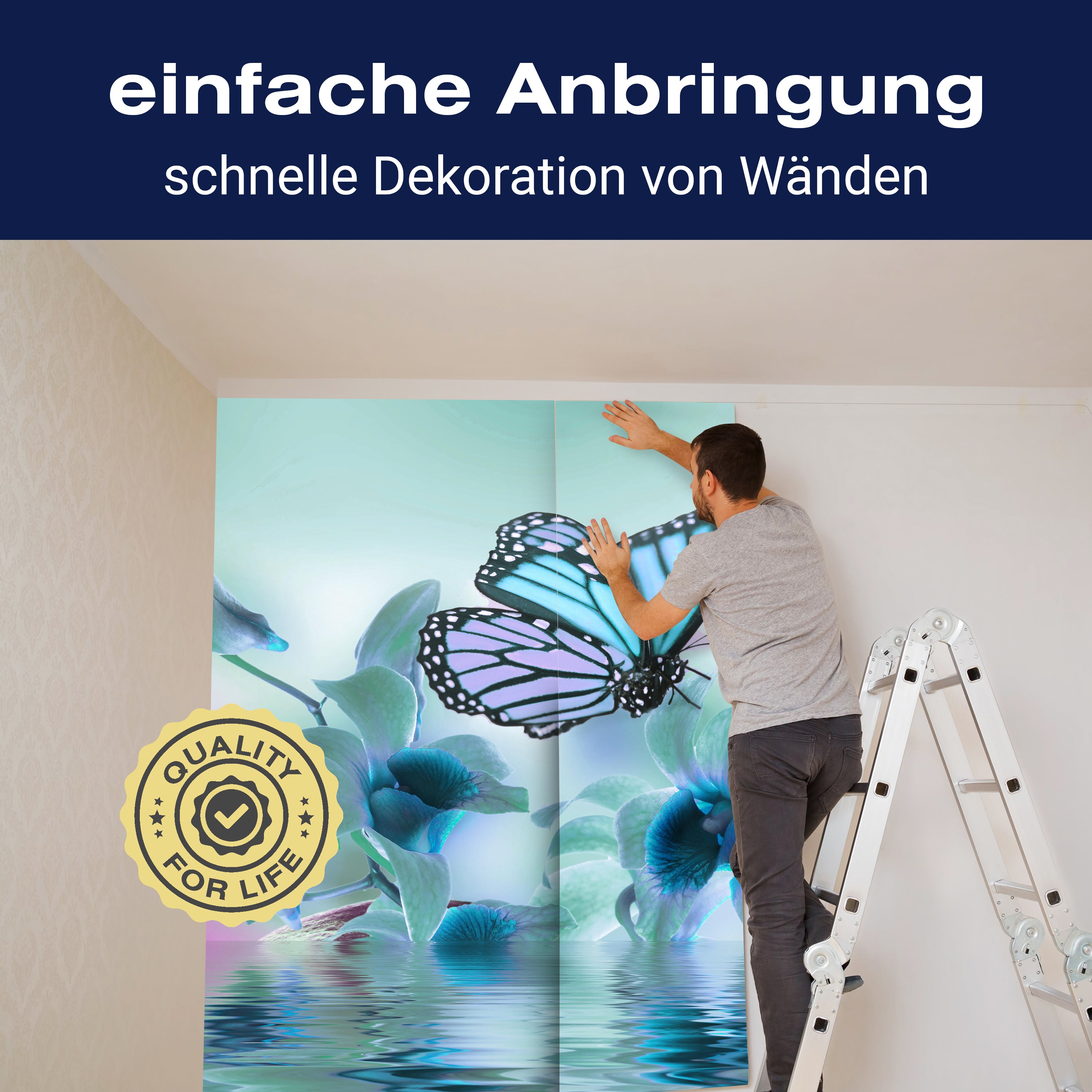 Fototapete Türkis Orchidee M3741 - Bild 3 Fototapete Türkis Orchidee M3741 - Bild 3