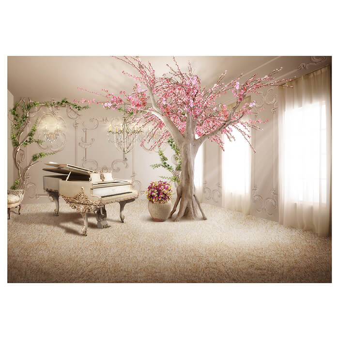 Fototapete Raumerweiterung Klavier Baum M3845 - Bild 2 Fototapete Raumerweiterung Klavier Baum M3845 - Bild 2