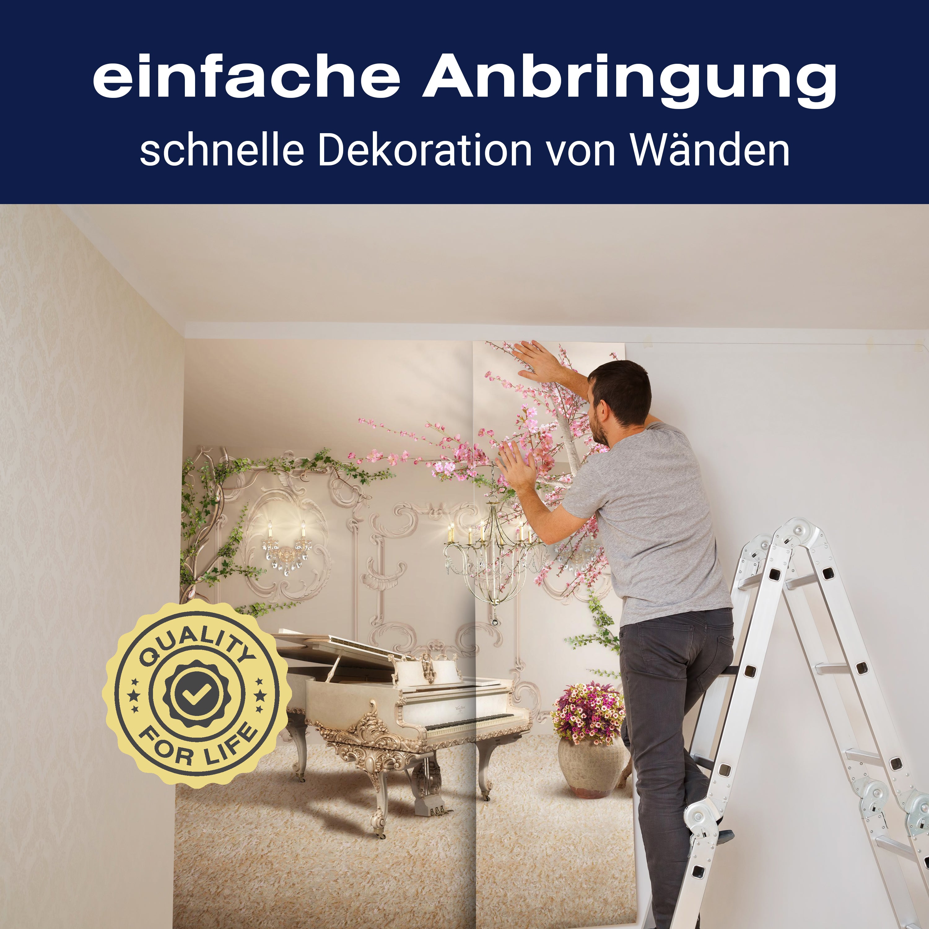 Fototapete Raumerweiterung Klavier Baum M3845 - Bild 3 Fototapete Raumerweiterung Klavier Baum M3845 - Bild 3