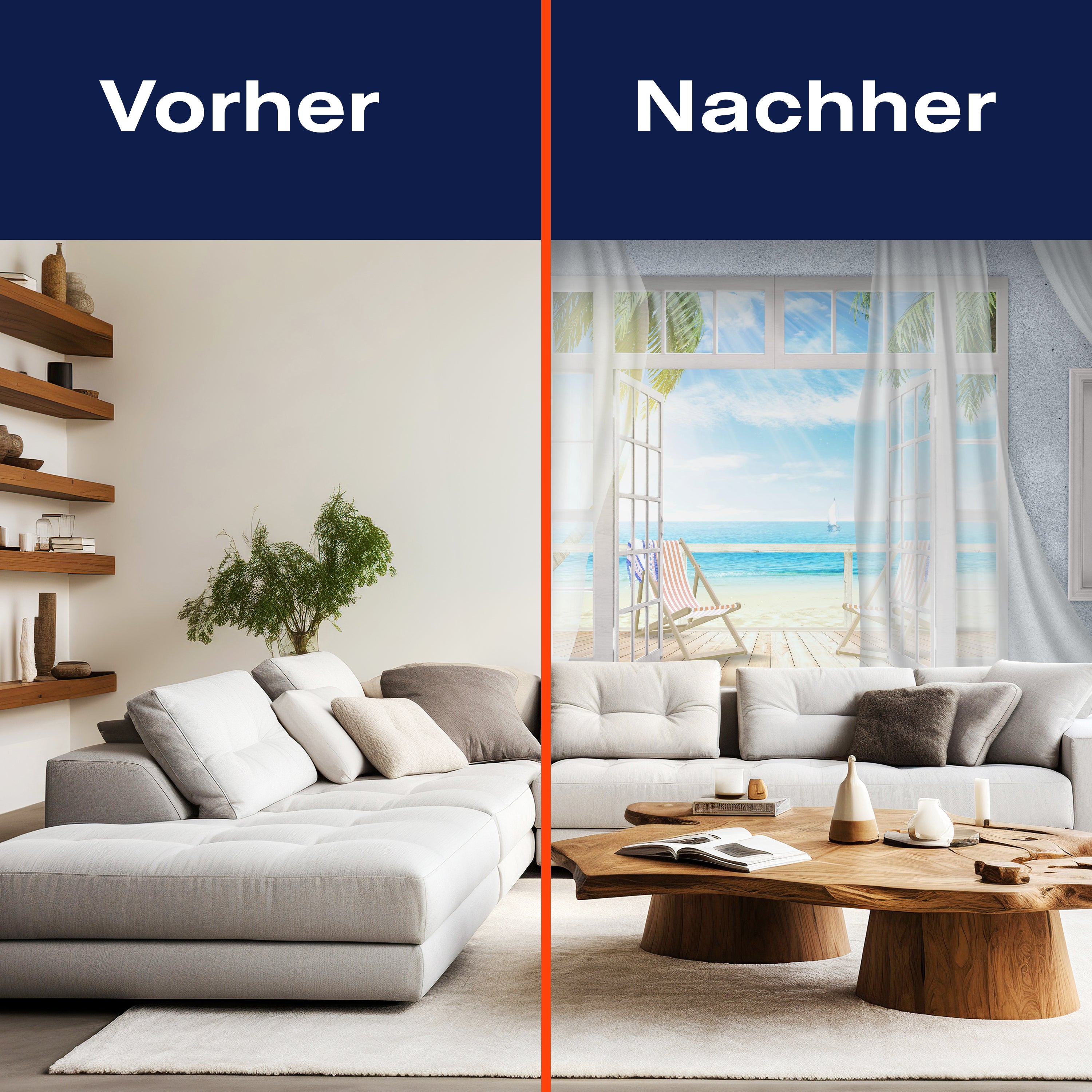 Fototapete Balkon Ausblick Meer Strand, braun M3862 - Bild 9 Fototapete Balkon Ausblick Meer Strand, braun M3862 - Bild 9