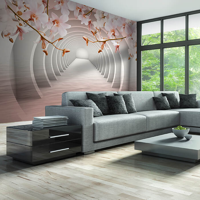 Fototapete Tunnel Rosa Blumen M3935 - Bild 1 Fototapete Tunnel Rosa Blumen M3935 - Bild 1