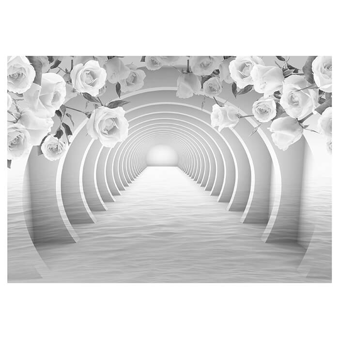 Fototapete Grau Tunnel Rosen M3960 - Bild 2 Fototapete Grau Tunnel Rosen M3960 - Bild 2