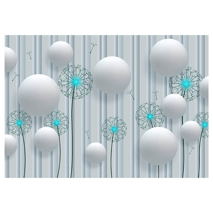 Fototapete Weiß 3D türkis M4044 - Bild 2 Fototapete Weiß 3D türkis M4044 - Bild 2