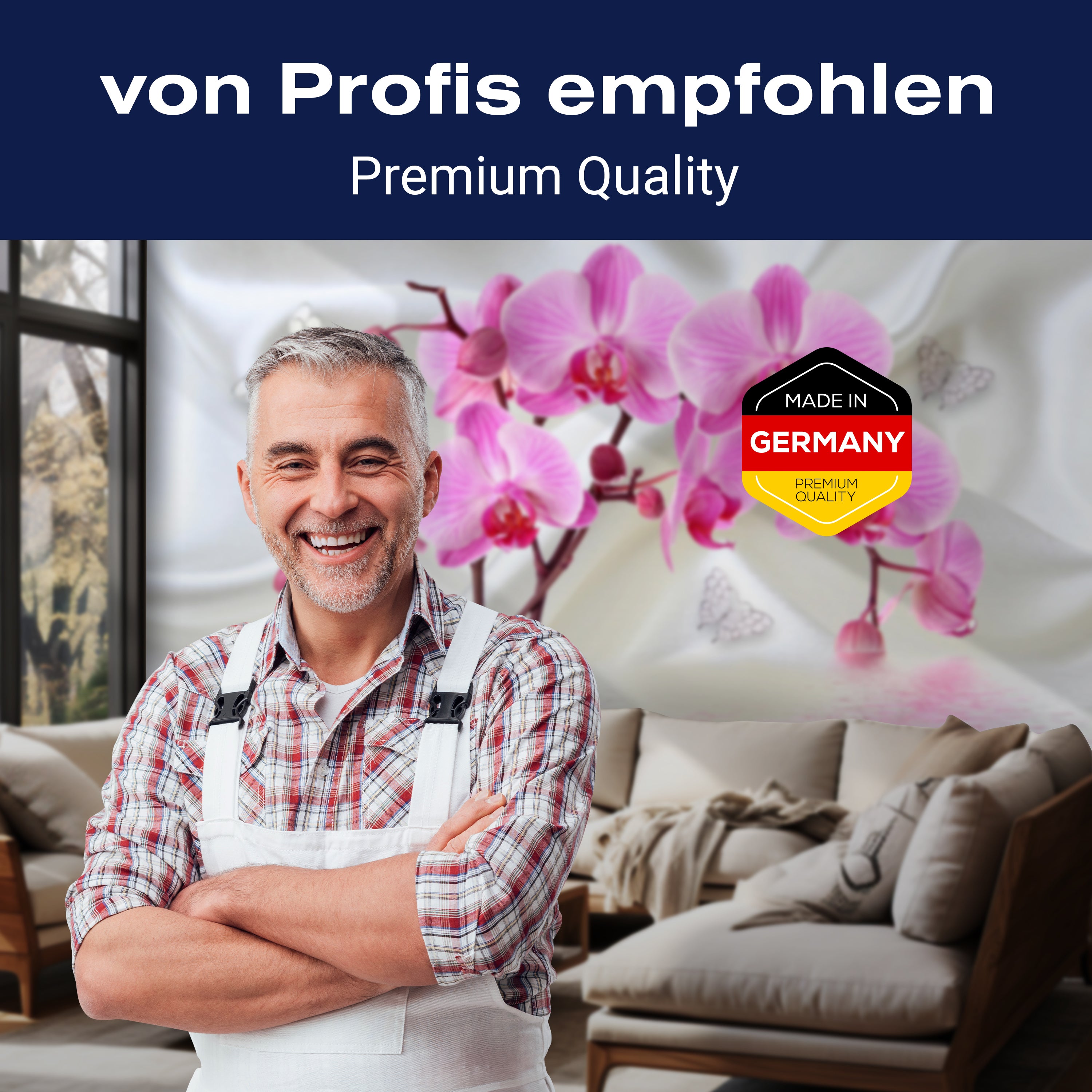 Fototapete Orchideen Schmetterlinge wasser Seide M4661 - Bild 5 Fototapete Orchideen Schmetterlinge wasser Seide M4661 - Bild 5