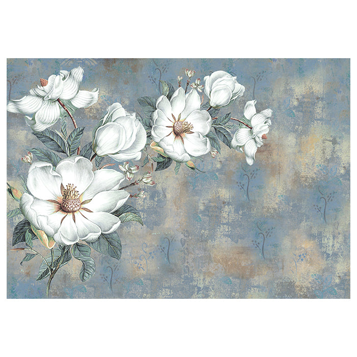 Fototapete weiss Blumen alt blau Betonwand M4680 - Bild 2 Fototapete weiss Blumen alt blau Betonwand M4680 - Bild 2