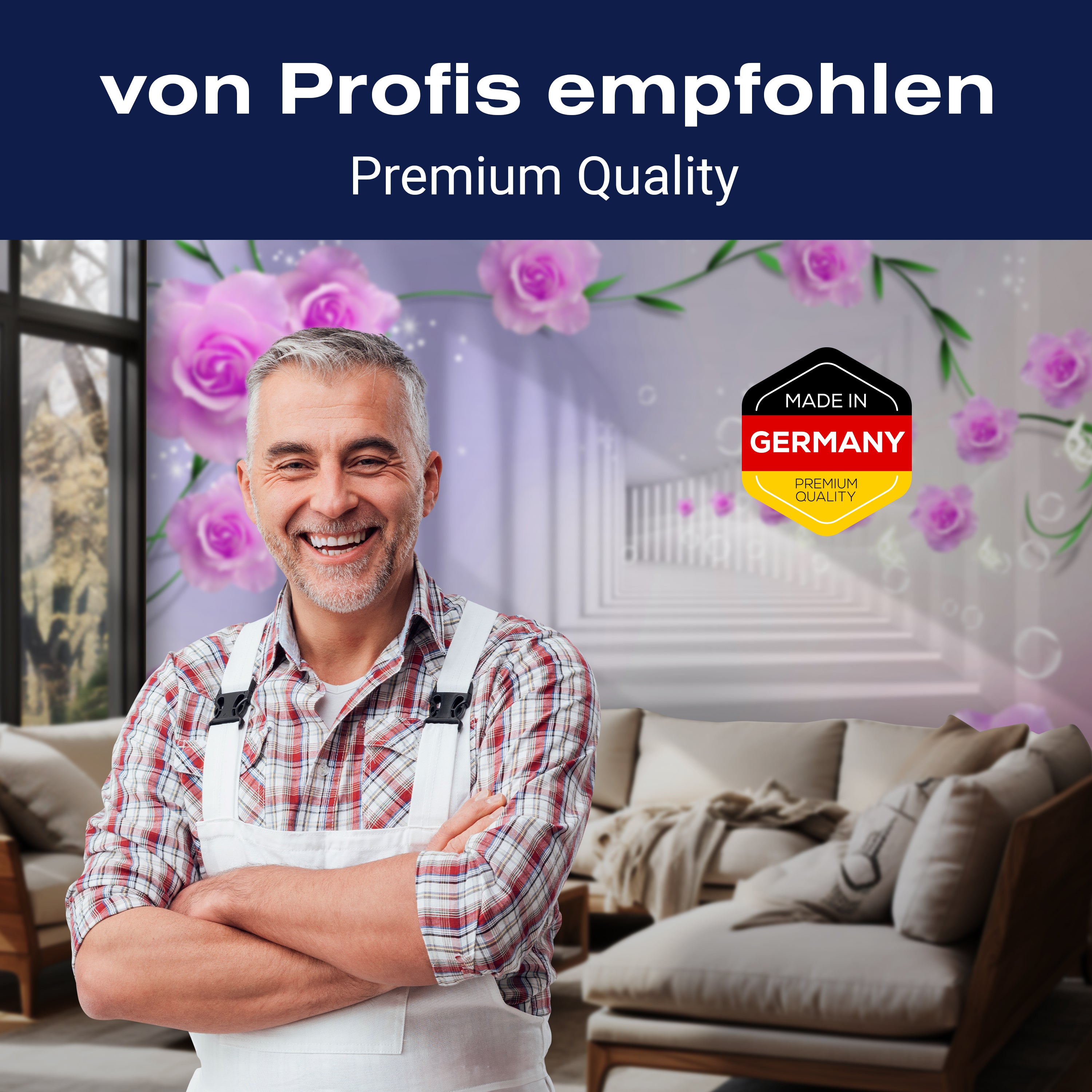 Fototapete rosa Blumen Wasserblasen Korridor M4777 - Bild 5 Fototapete rosa Blumen Wasserblasen Korridor M4777 - Bild 5