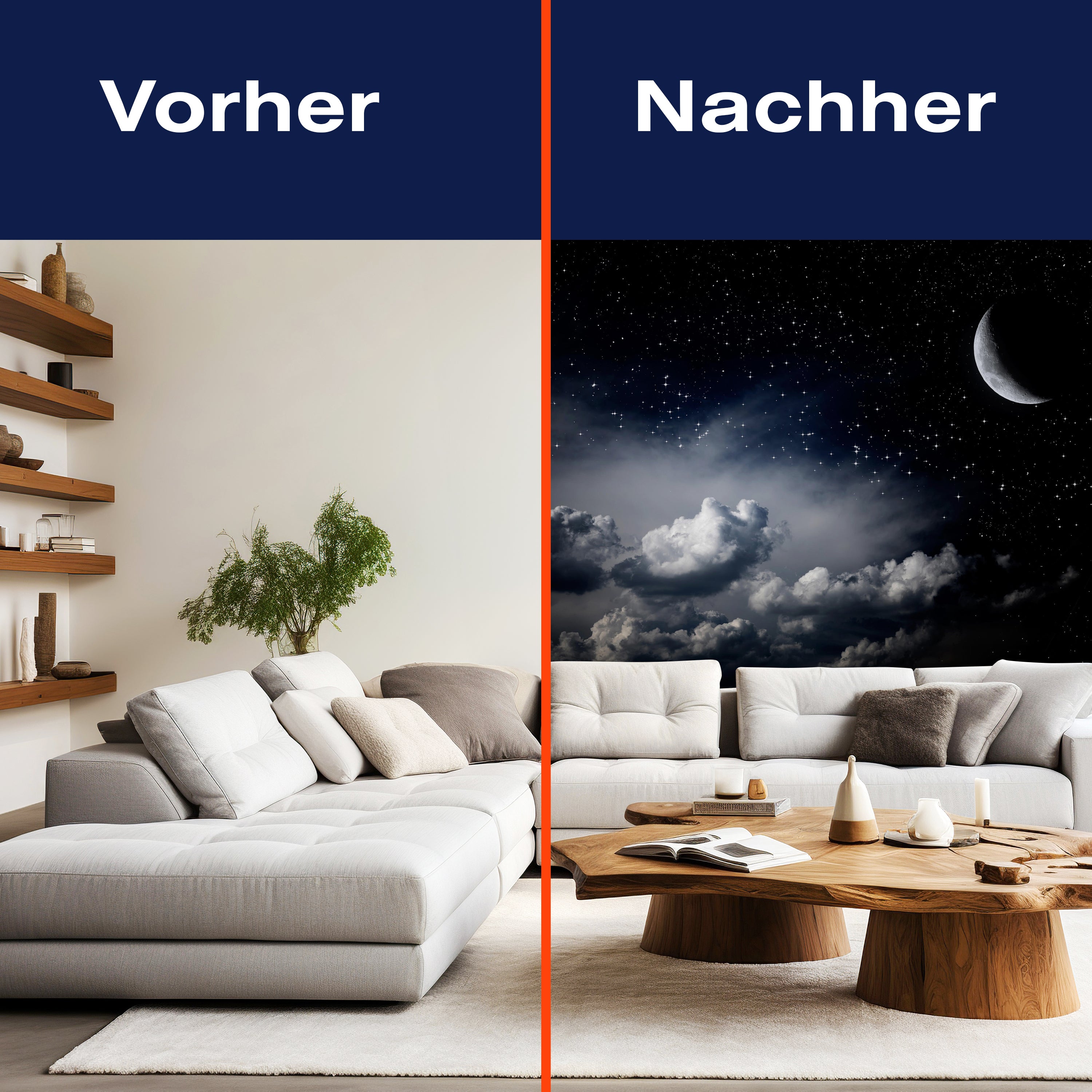 Fototapete Himmel Nacht Mond Sternen Wolken M4823 - Bild 9 Fototapete Himmel Nacht Mond Sternen Wolken M4823 - Bild 9