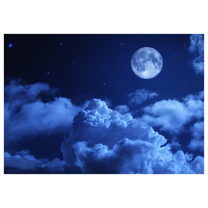 Fototapete Nacht Mond Himmel Sternen Wolken Blau M4836 - Bild 2 Fototapete Nacht Mond Himmel Sternen Wolken Blau M4836 - Bild 2
