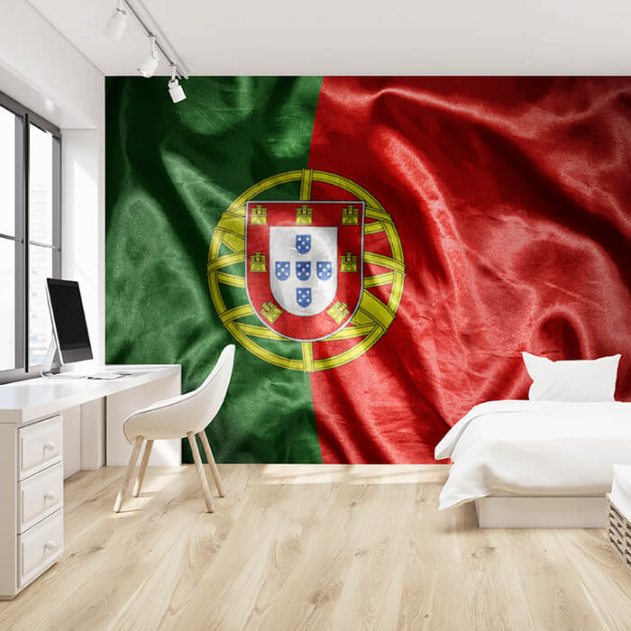 Fototapete Wehende Portugiesische Flagge M4921 - Bild 1 Fototapete Wehende Portugiesische Flagge M4921 - Bild 1