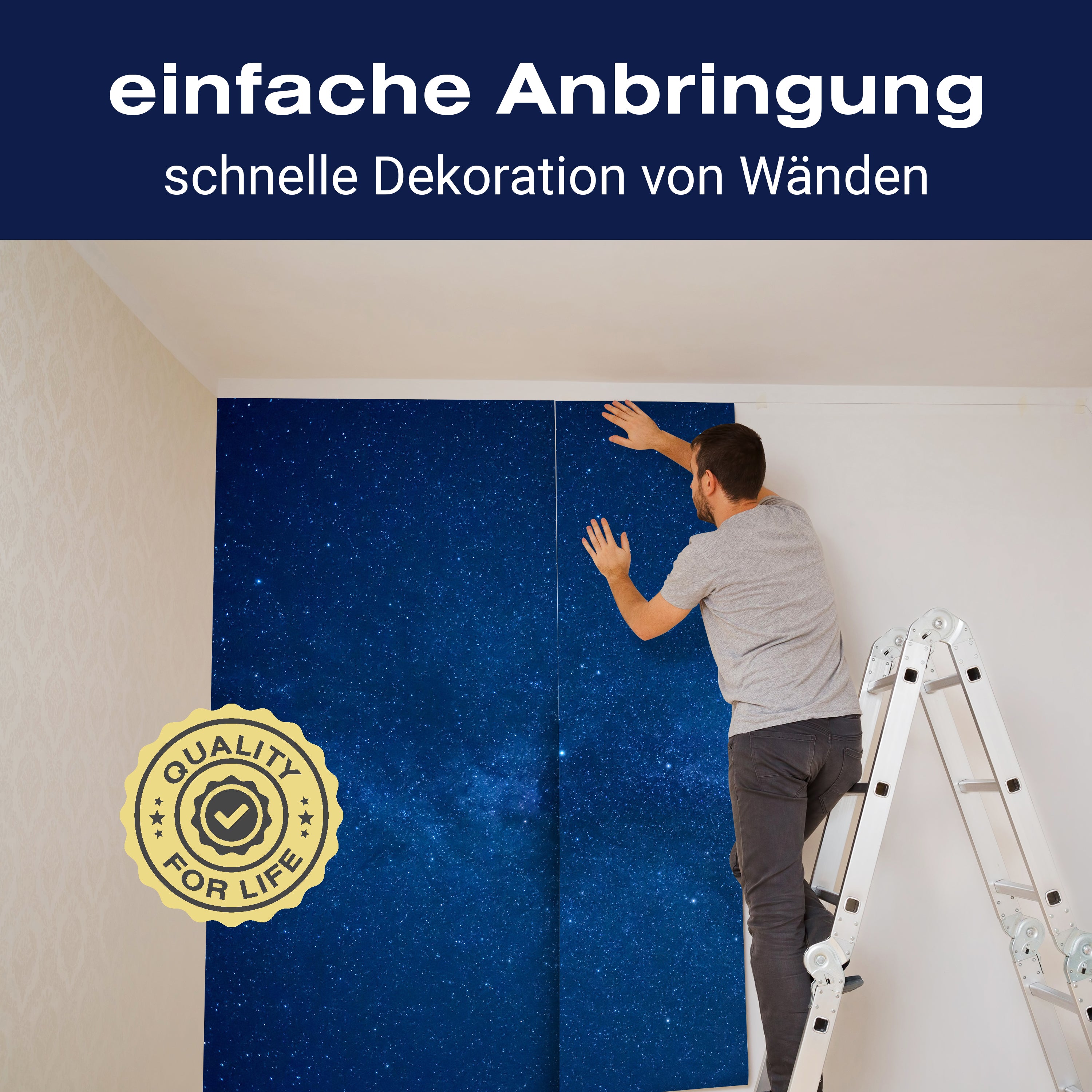 Fototapete Blau Nachthimmel Sternen Milchstraße M4936 - Bild 3 Fototapete Blau Nachthimmel Sternen Milchstraße M4936 - Bild 3