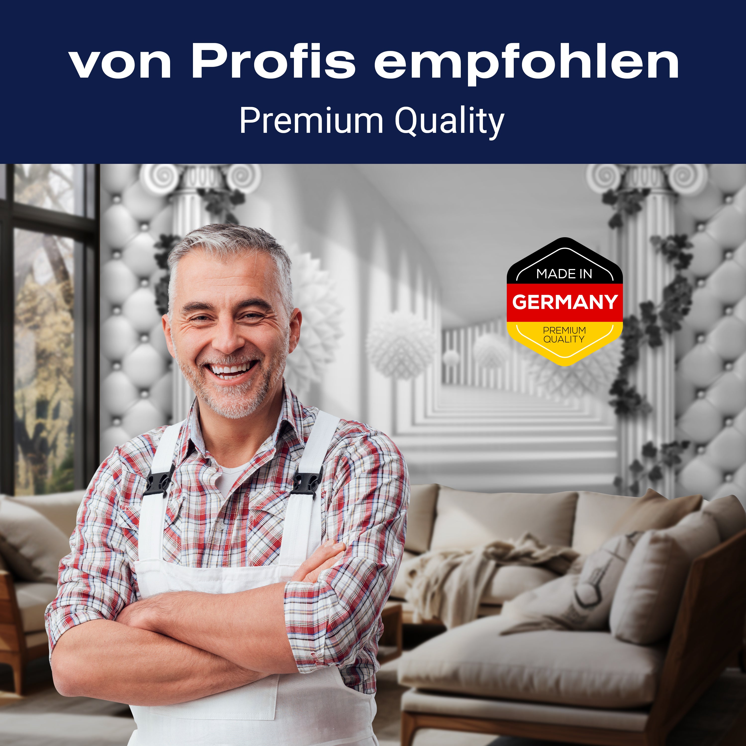 Fototapete grau Korridor Säulen Polsterwand M5169 - Bild 5 Fototapete grau Korridor Säulen Polsterwand M5169 - Bild 5