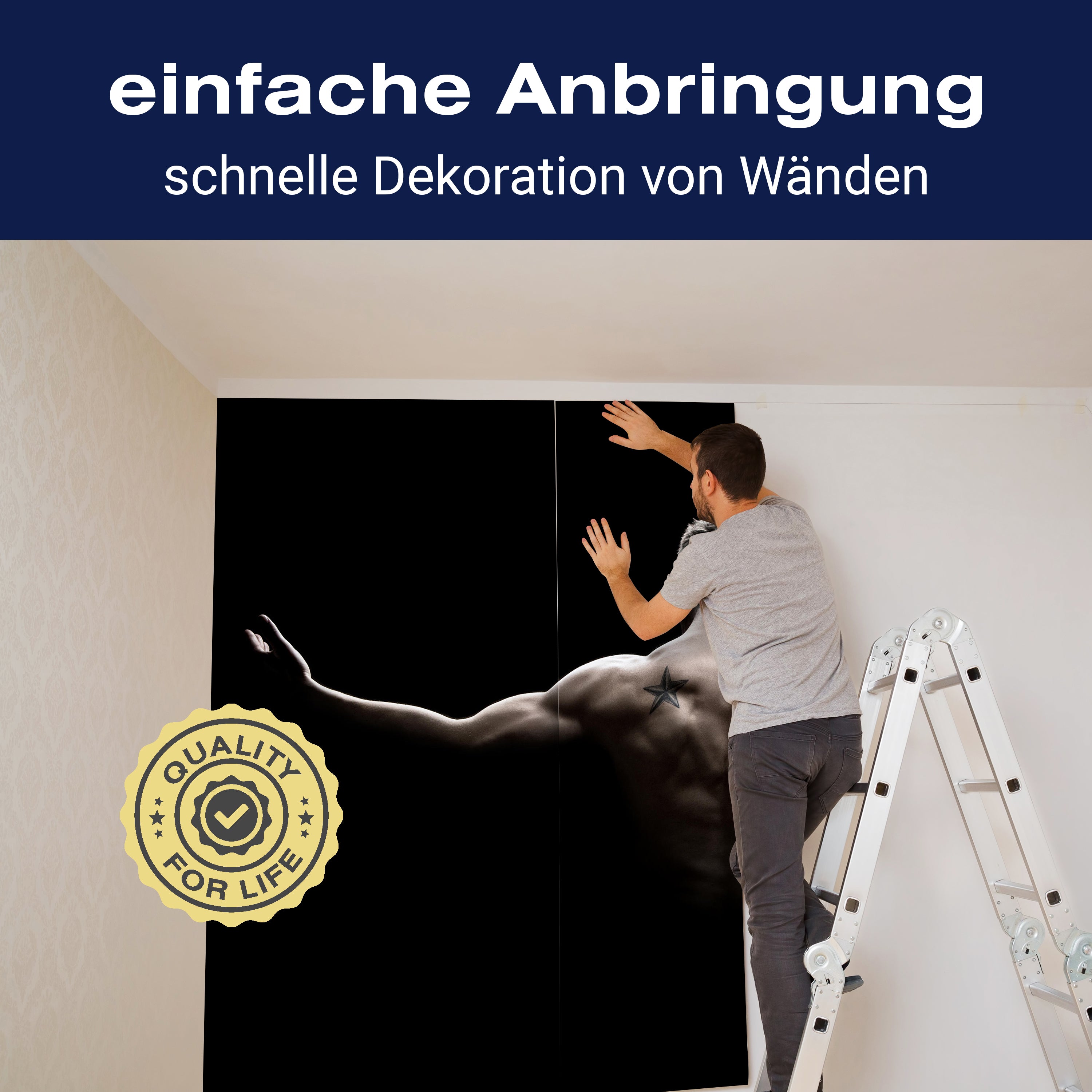 Fototapete Fitness muskulöser Mann Schwarz M5688 - Bild 3 Fototapete Fitness muskulöser Mann Schwarz M5688 - Bild 3