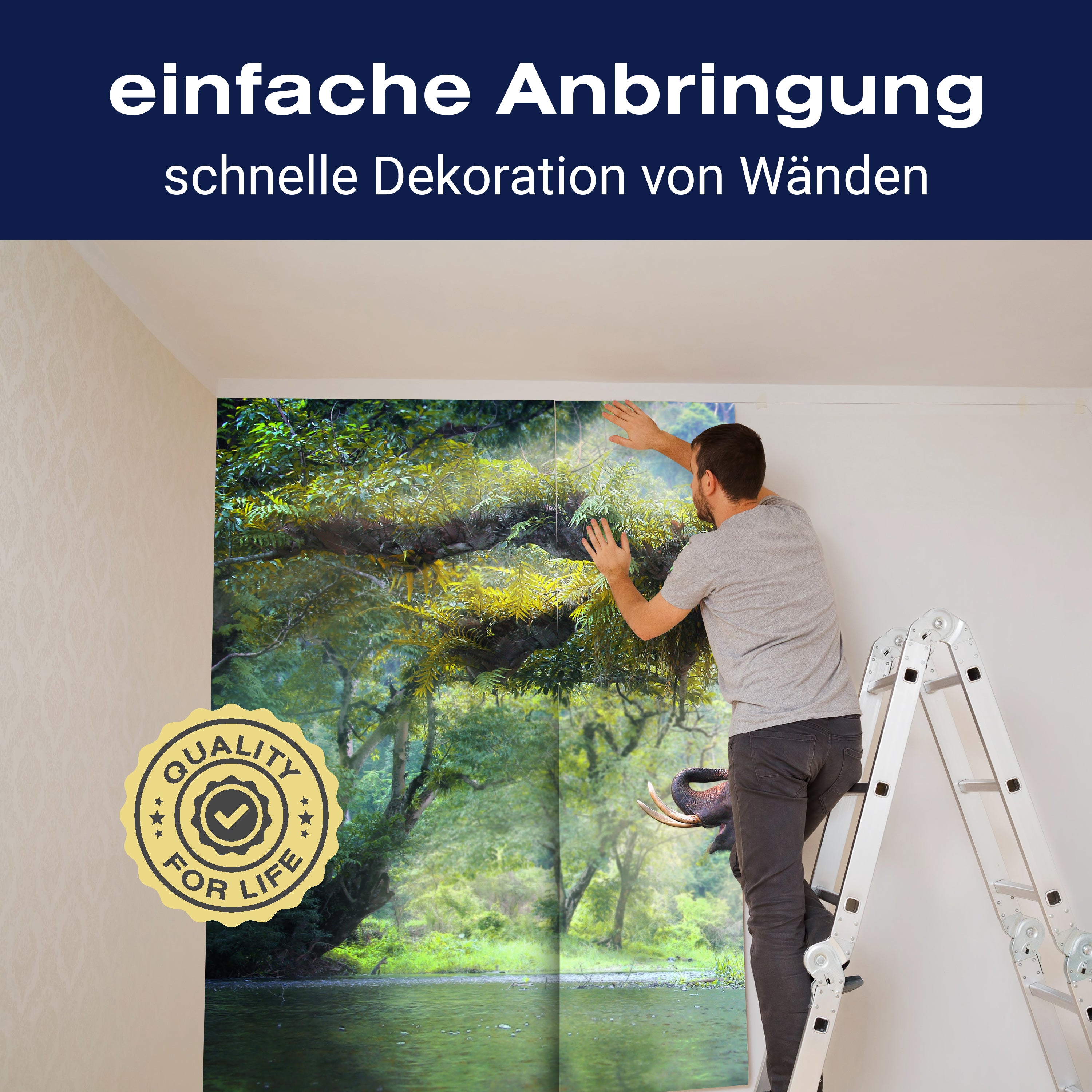 Fototapete Urwald mit Elefant M5722 - Bild 3 Fototapete Urwald mit Elefant M5722 - Bild 3