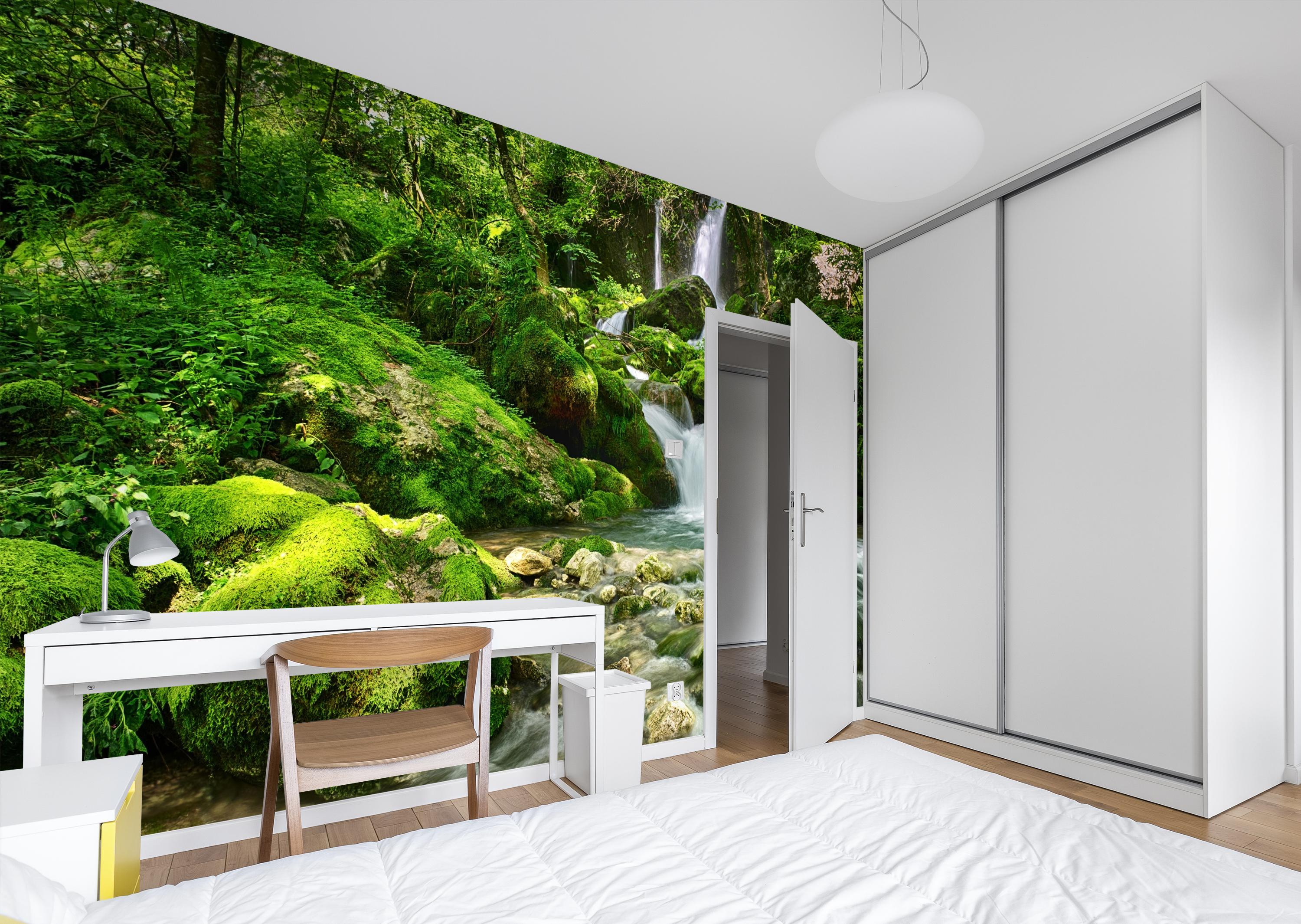 Fototapete Wasserfall im Wald M5749 - Bild 2 Fototapete Wasserfall im Wald M5749 - Bild 2