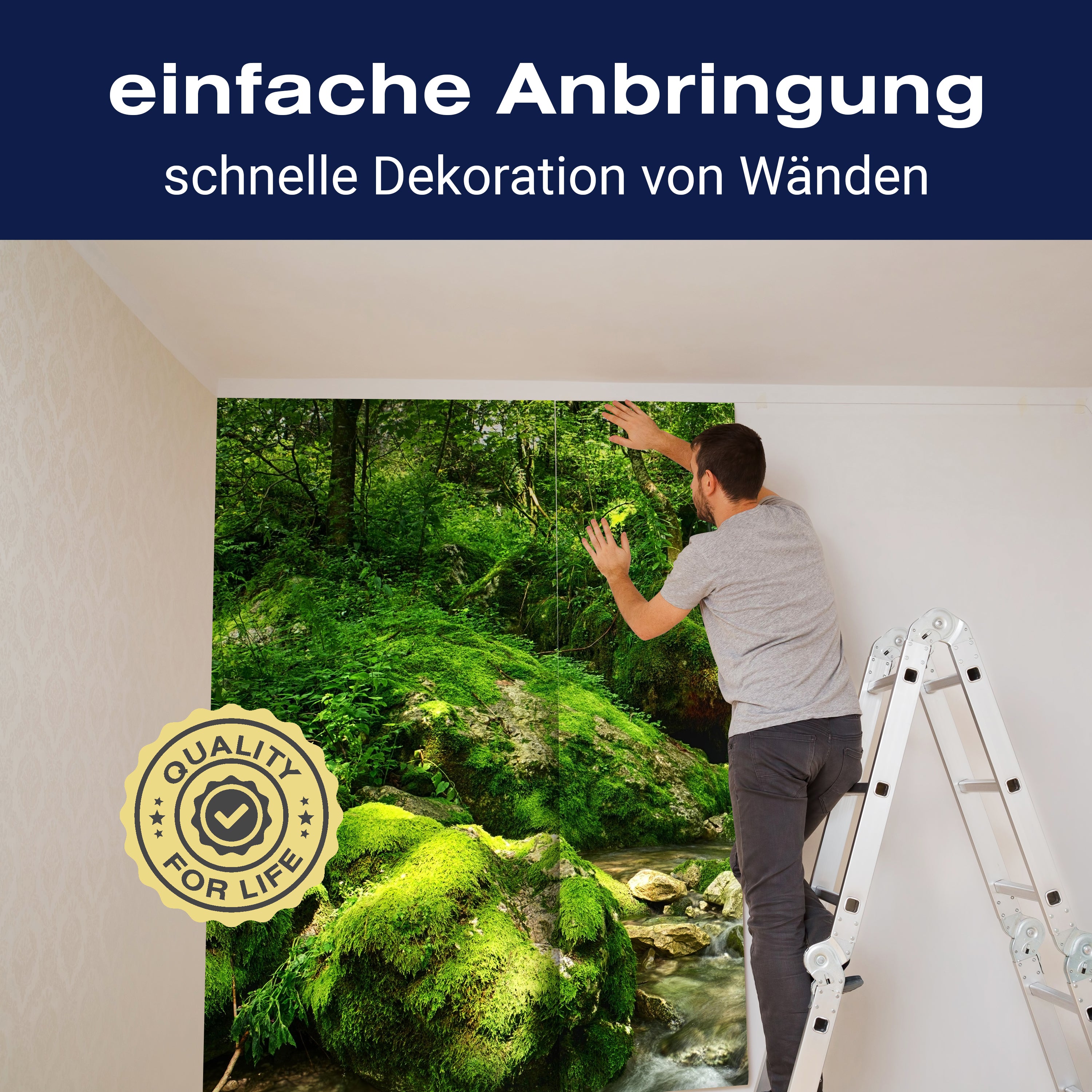 Fototapete Wasserfall im Wald M5749 - Bild 3 Fototapete Wasserfall im Wald M5749 - Bild 3