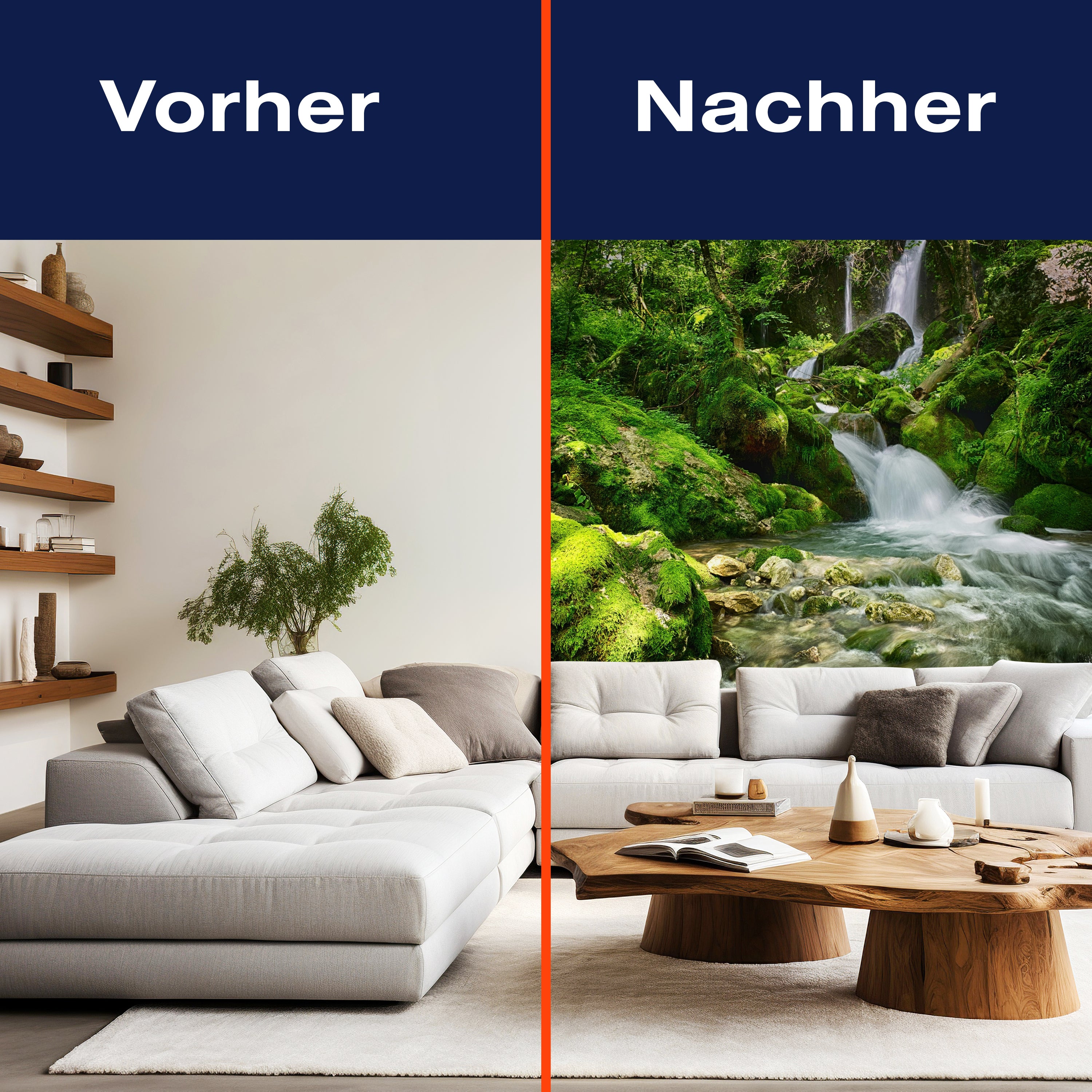 Fototapete Wasserfall im Wald M5749 - Bild 9 Fototapete Wasserfall im Wald M5749 - Bild 9