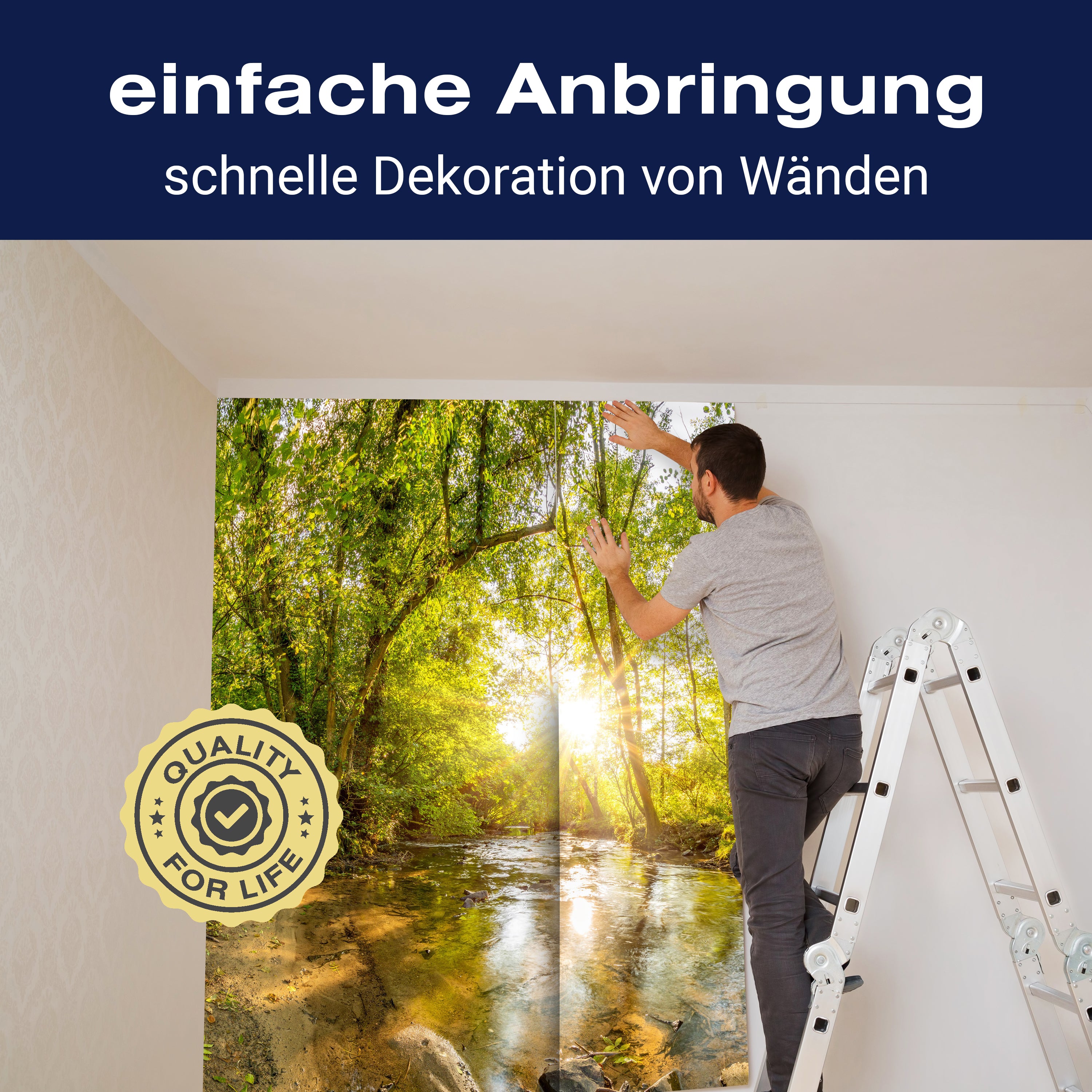 Fototapete Wald mit Brücke M5758 - Bild 3 Fototapete Wald mit Brücke M5758 - Bild 3