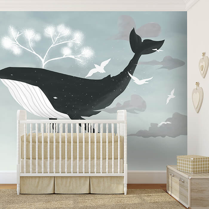 Fototapete Kinderzimmer Wal Himmel Wolken M5815 - Bild 1 Fototapete Kinderzimmer Wal Himmel Wolken M5815 - Bild 1