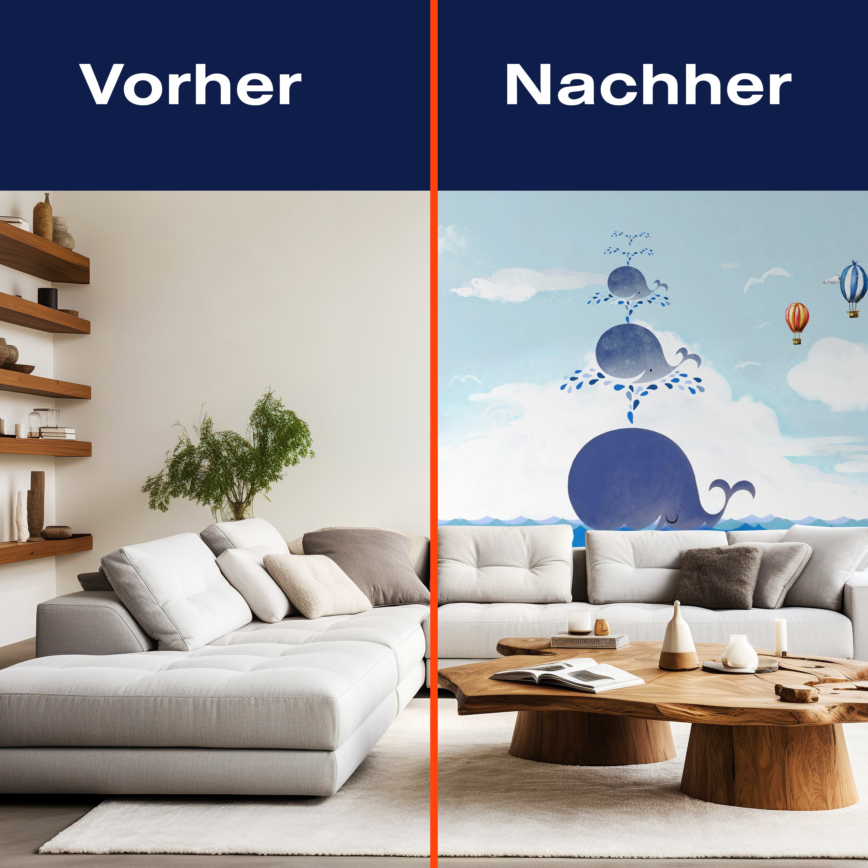 Fototapete Kinderzimmer Himmel Wale Wolken Meer M5816 - Bild 9 Fototapete Kinderzimmer Himmel Wale Wolken Meer M5816 - Bild 9