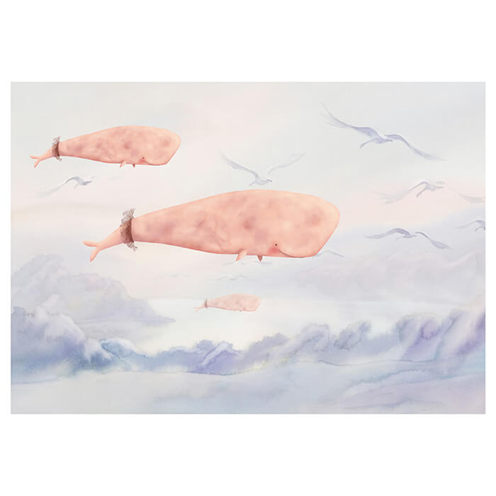 Fototapete Kinderzimmer Himmer Wale Berge M5821 - Bild 2 Fototapete Kinderzimmer Himmer Wale Berge M5821 - Bild 2