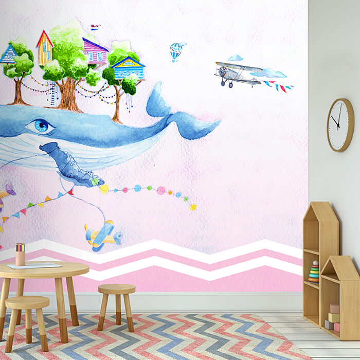Fototapete Kinderzimmer Himmel Wal Fantasie M5825 - Bild 1 Fototapete Kinderzimmer Himmel Wal Fantasie M5825 - Bild 1