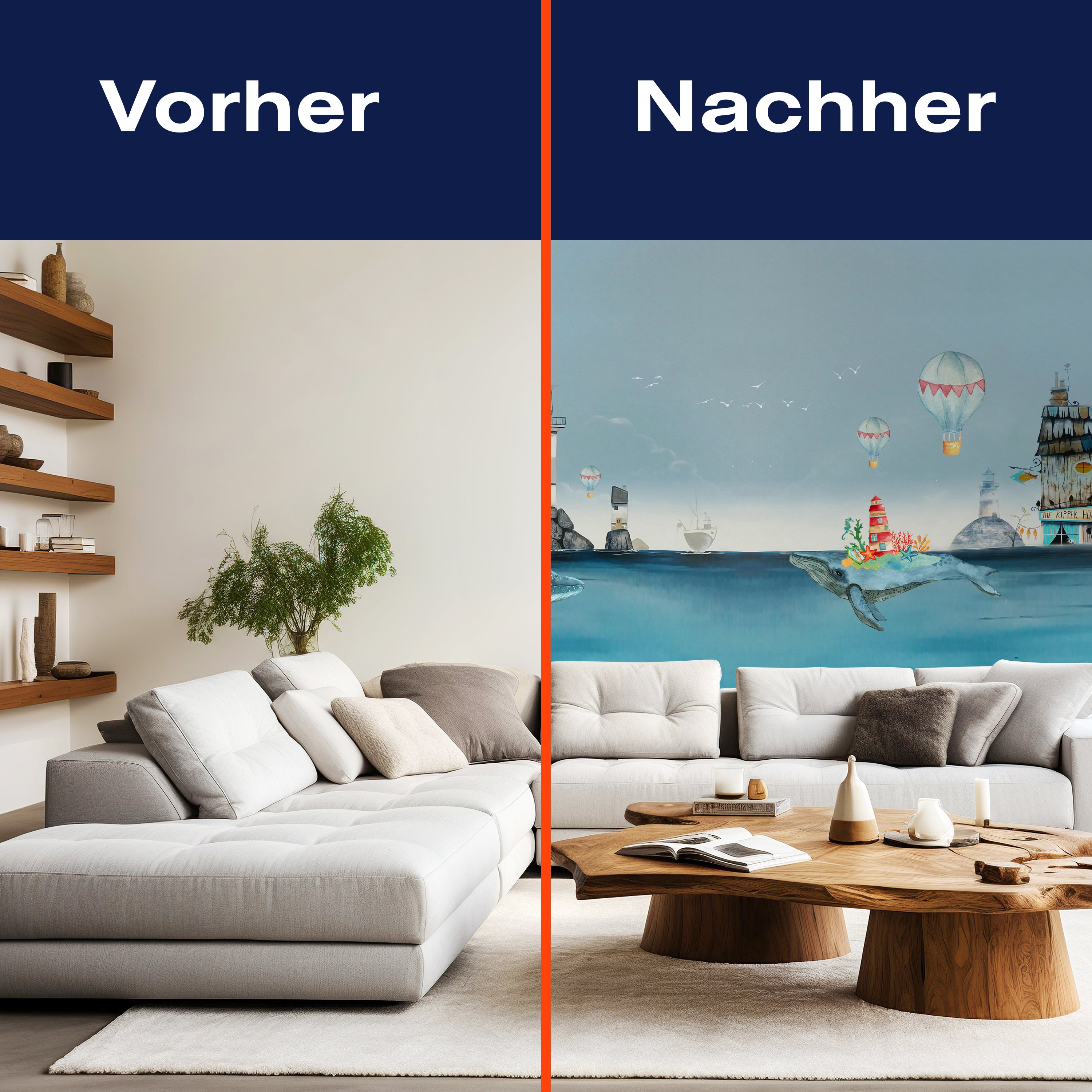 Fototapete Kinderzimmer Wale Wasser Fantasie M5826 - Bild 9 Fototapete Kinderzimmer Wale Wasser Fantasie M5826 - Bild 9