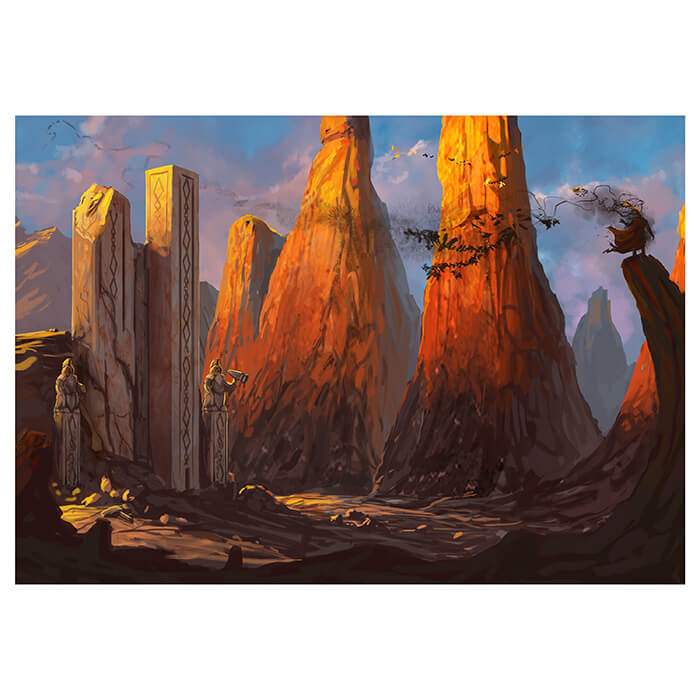 Fototapete Anime Berge Figur Magie M5841 - Bild 2 Fototapete Anime Berge Figur Magie M5841 - Bild 2