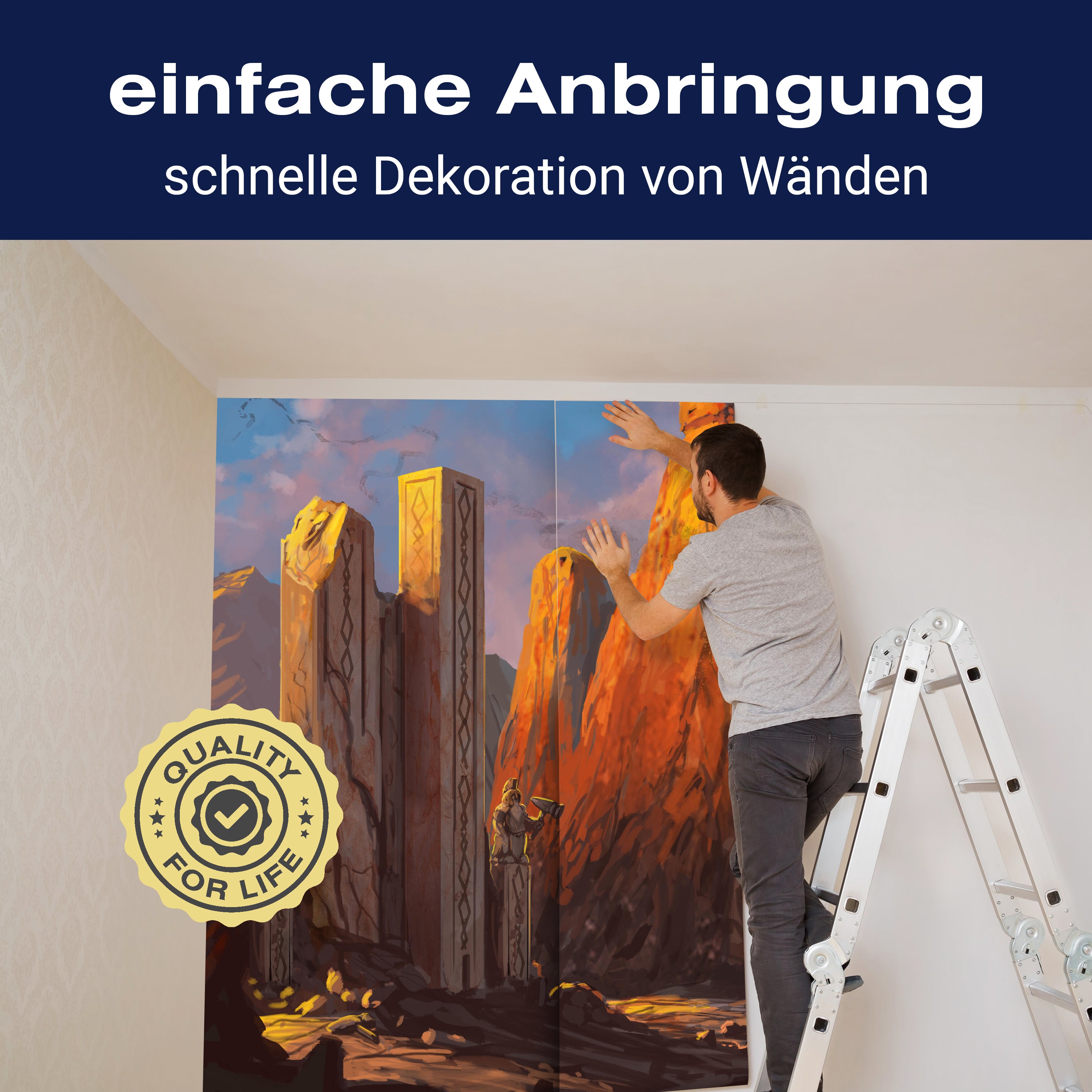 Fototapete Anime Berge Figur Magie M5841 - Bild 3 Fototapete Anime Berge Figur Magie M5841 - Bild 3