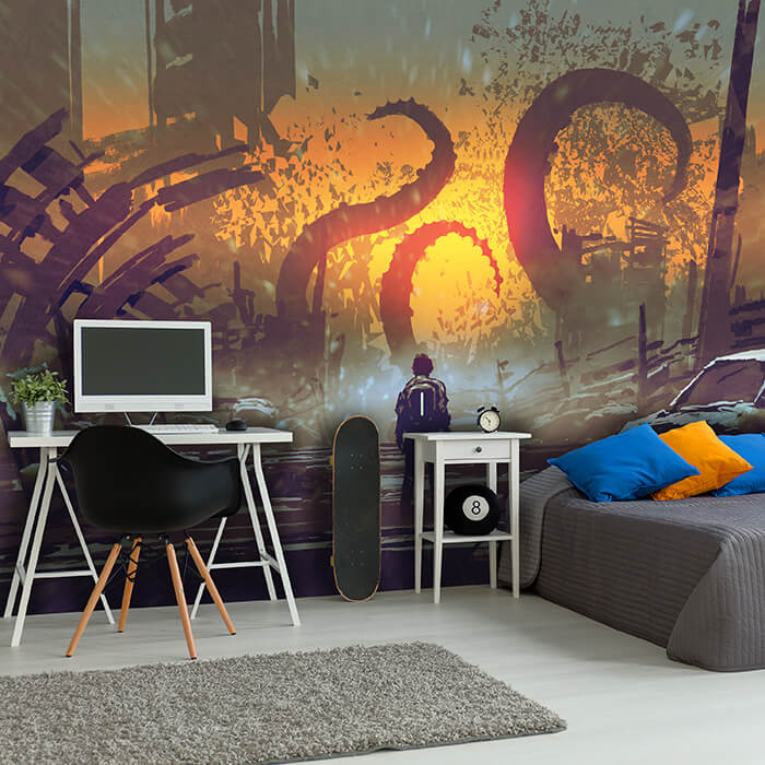 Fototapete Anime Stadt Fantasy Zerstörung M5842 - Bild 1 Fototapete Anime Stadt Fantasy Zerstörung M5842 - Bild 1